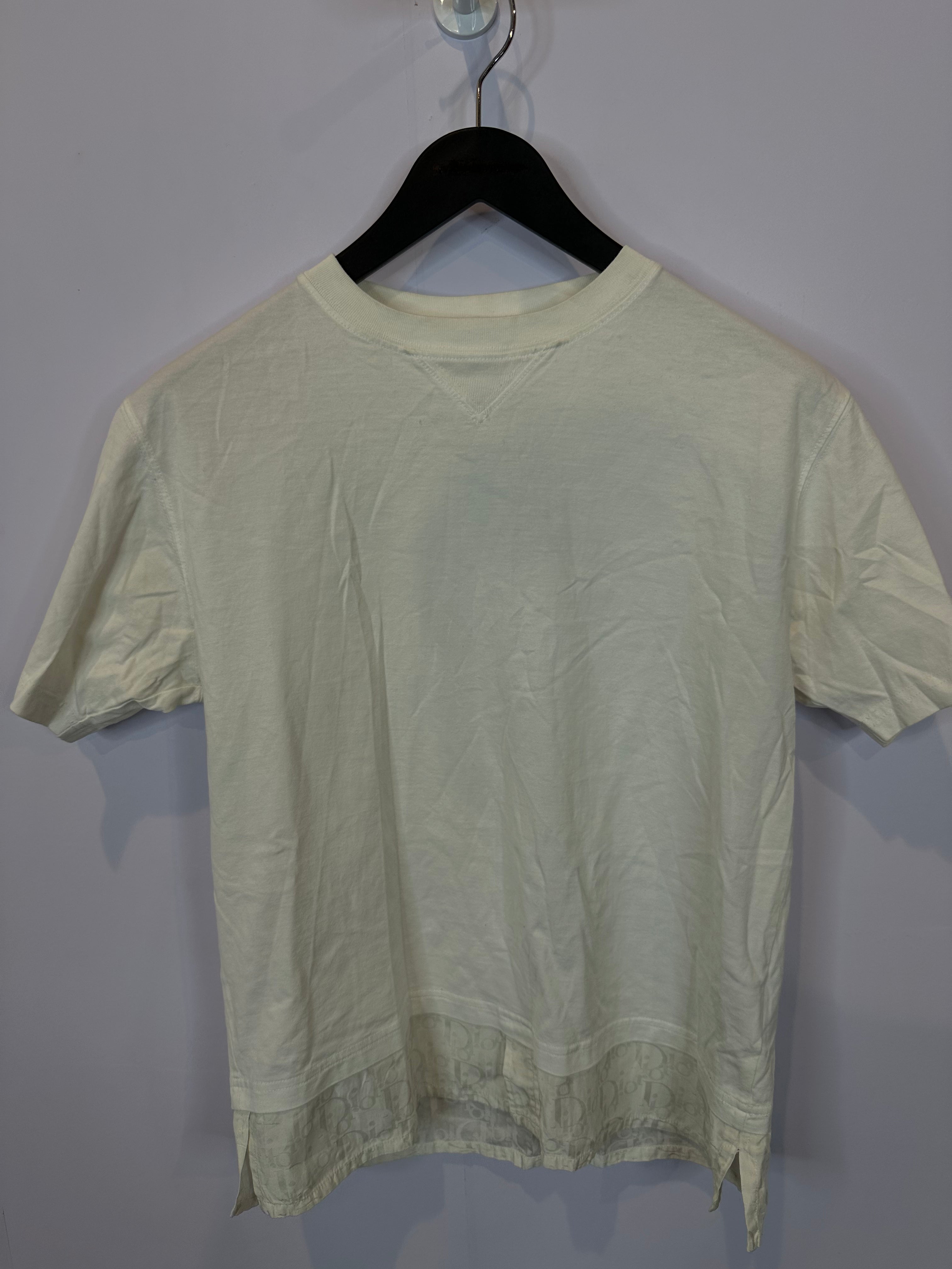 Dior White Monogram Tee Used Small