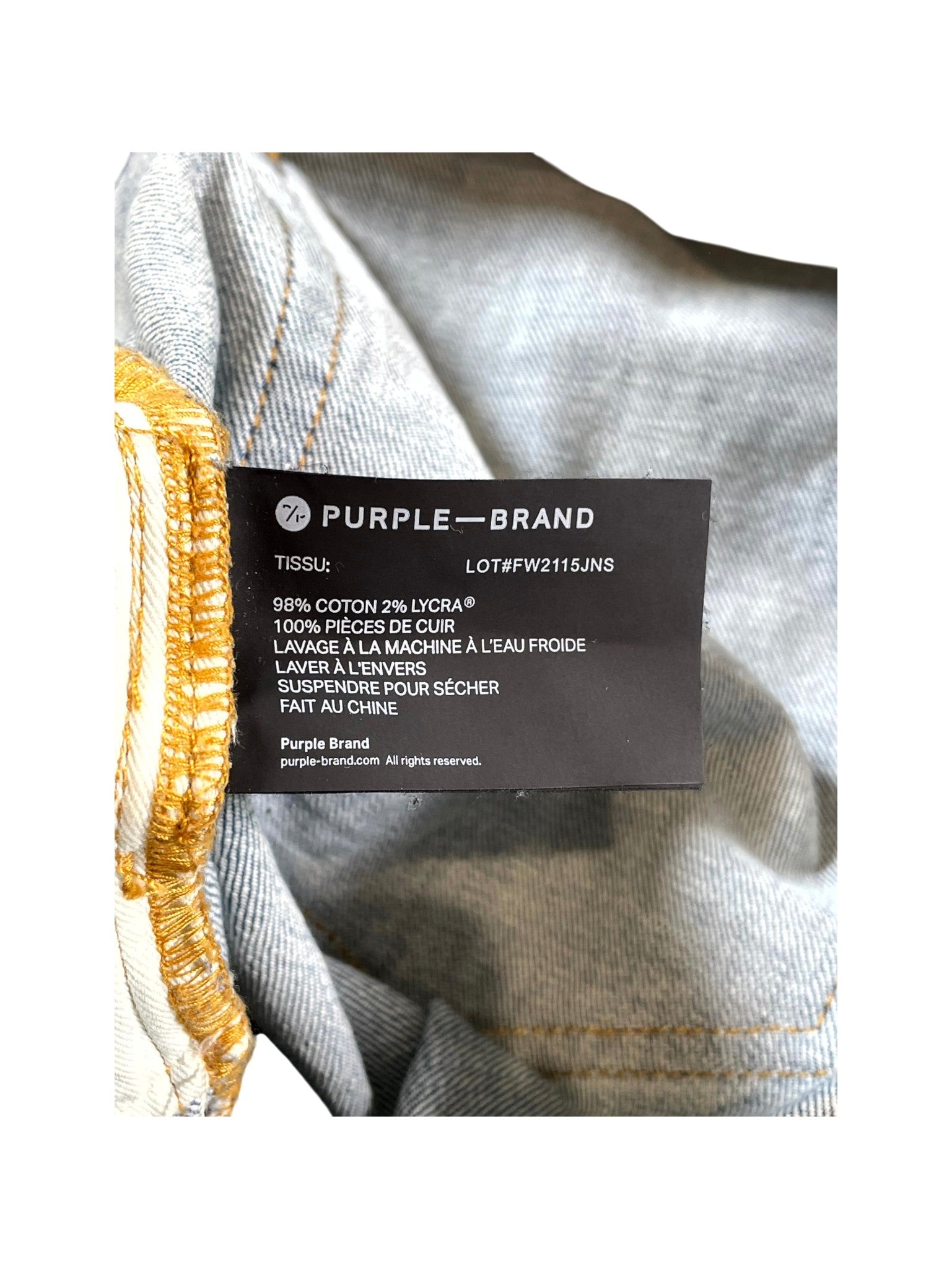 Purple Brand Distressed Light Wash Jeans