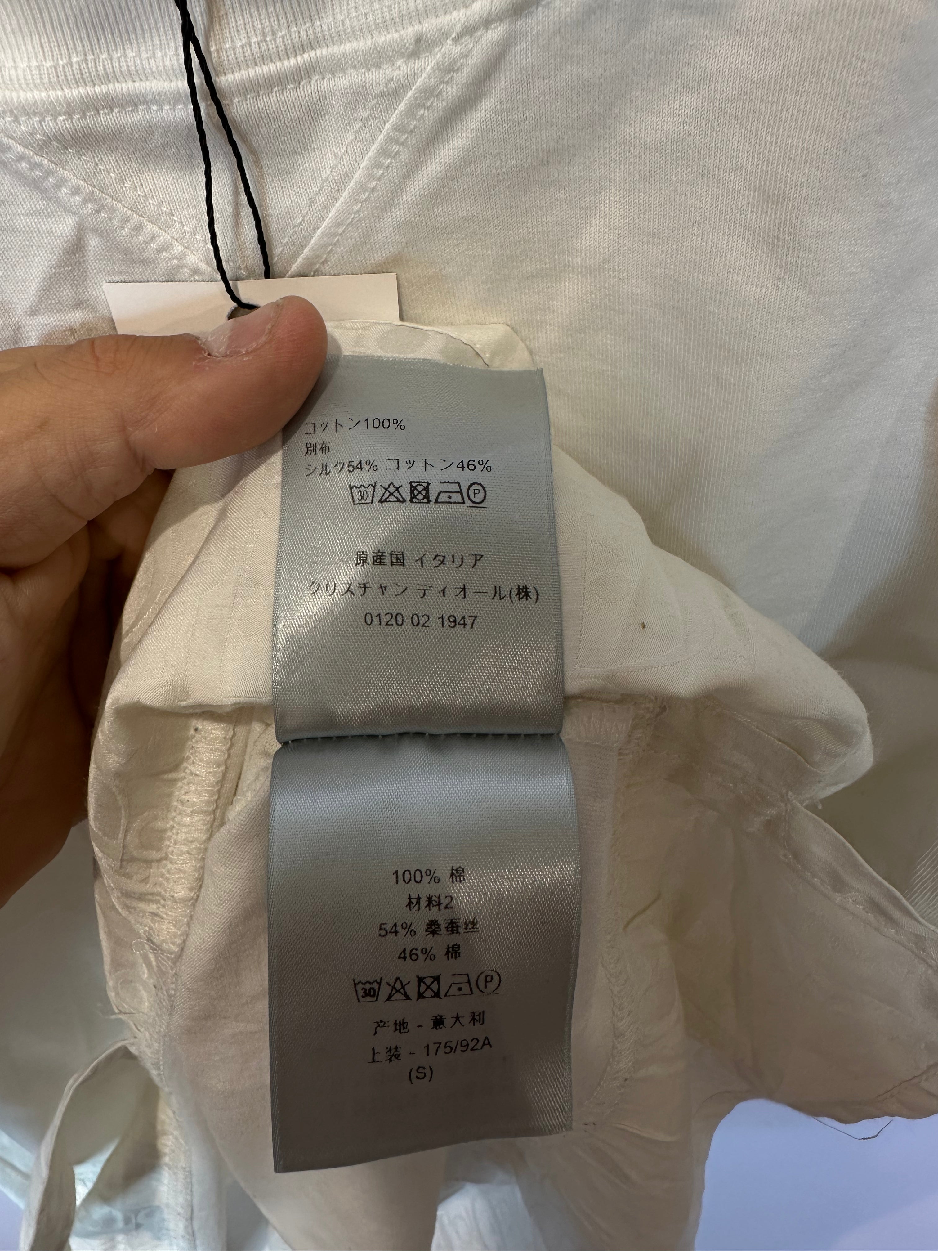 Dior White Monogram Tee Used Small