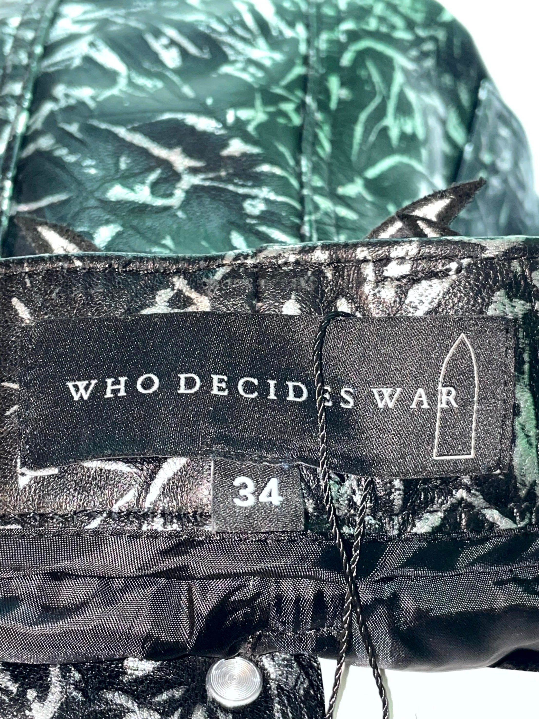 WDW Leather Black & Pure Silver Pants