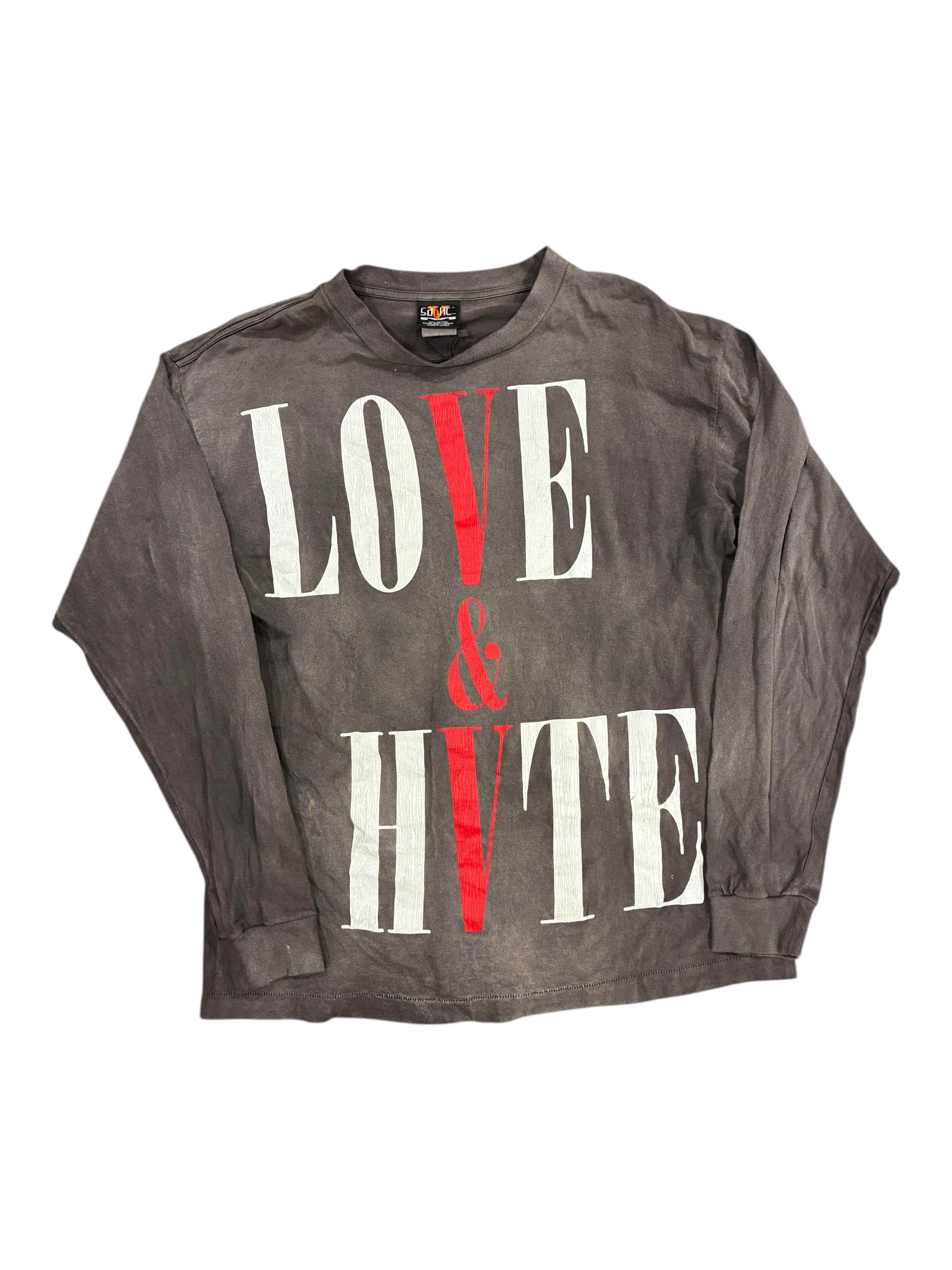 Saint Mxxxxxx x Vlone Love & Hate Grey Long Sleeve Tee