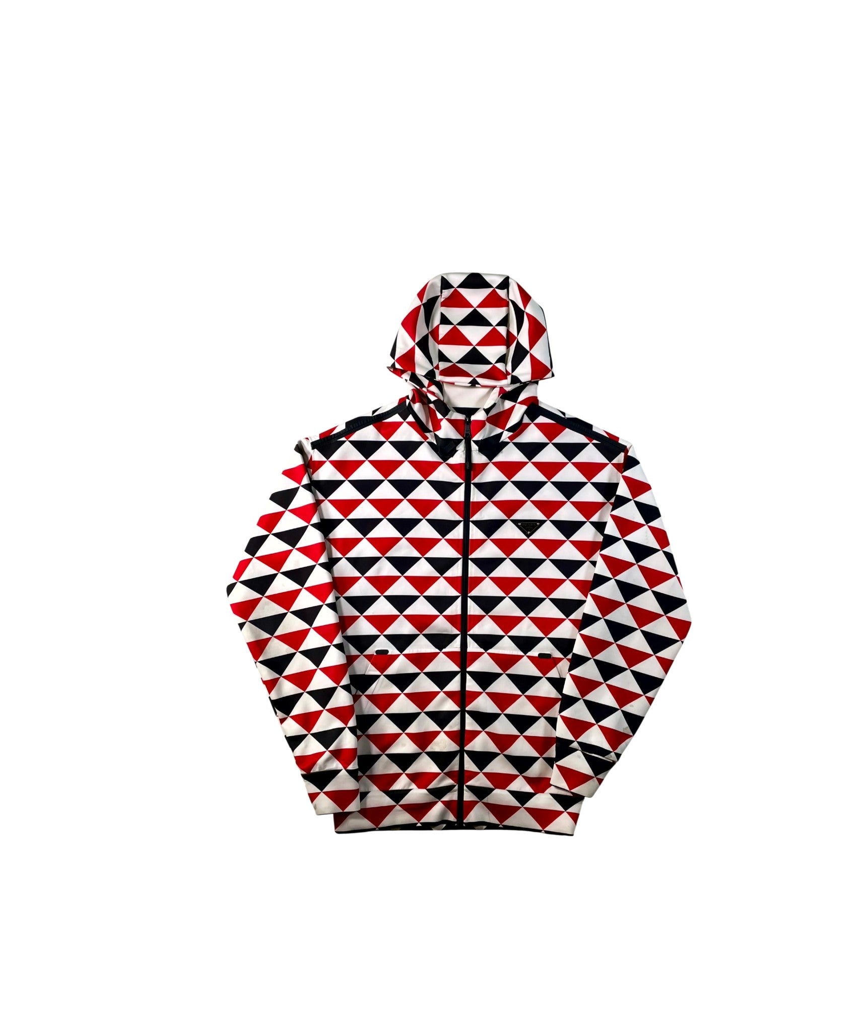Prada Diamond Logo Red, Black & White Jacket