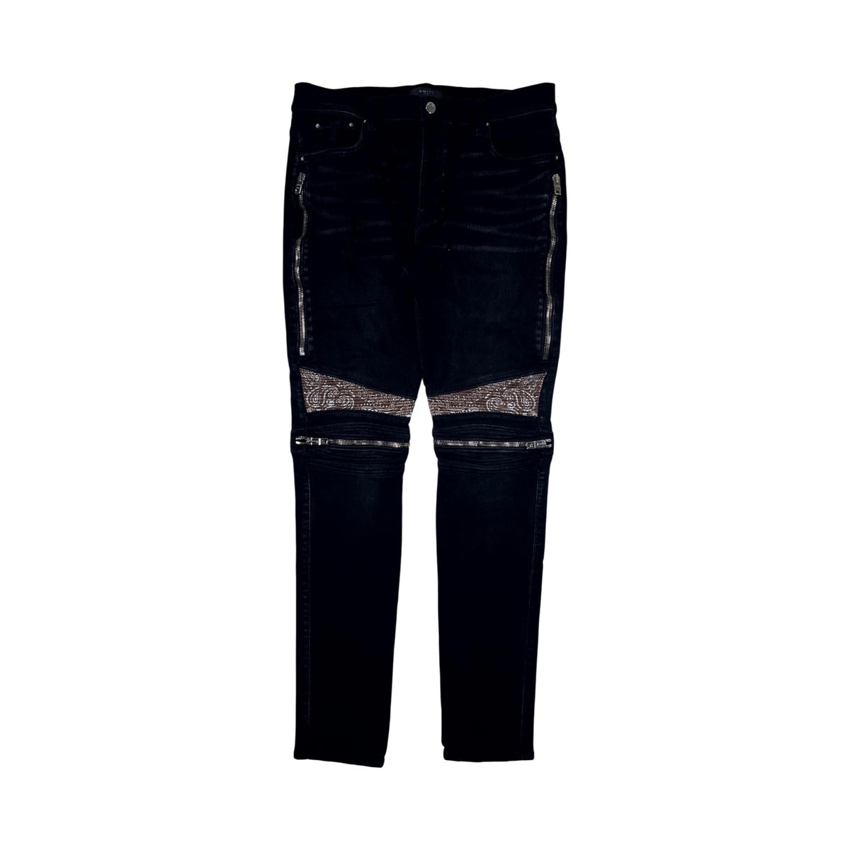 Amiri "MX2" Bandana Patch Black & Brown Jeans