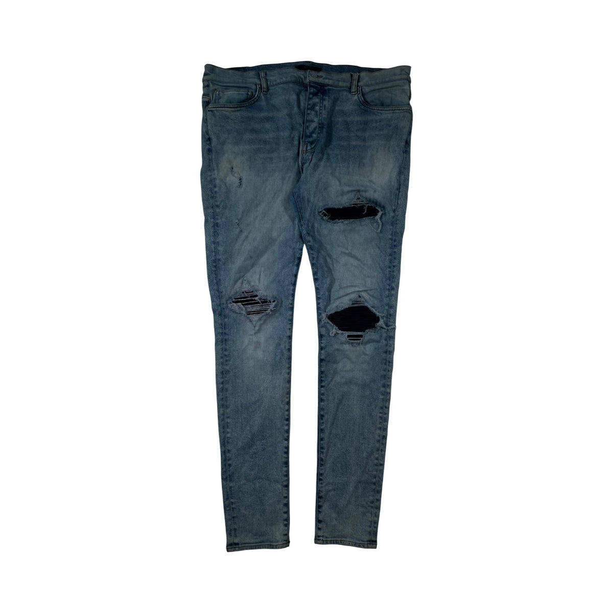 Amiri "MX1" Patch Stone Wash & Black Jeans
