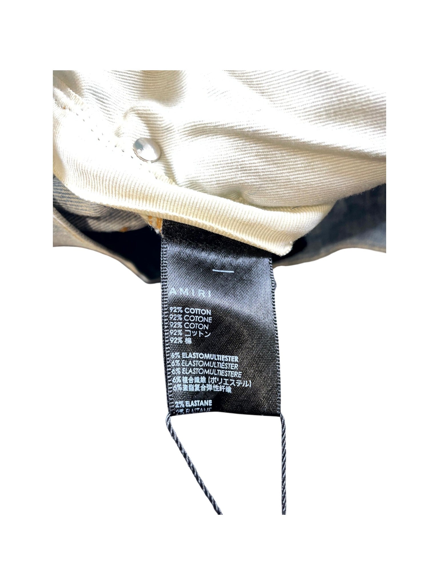 Amiri "Plaid Patch MX1" Light Wash & Green Jeans