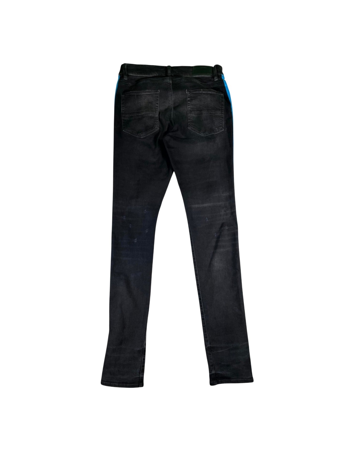 Amiri Stripe Black Wash & Blue Jeans