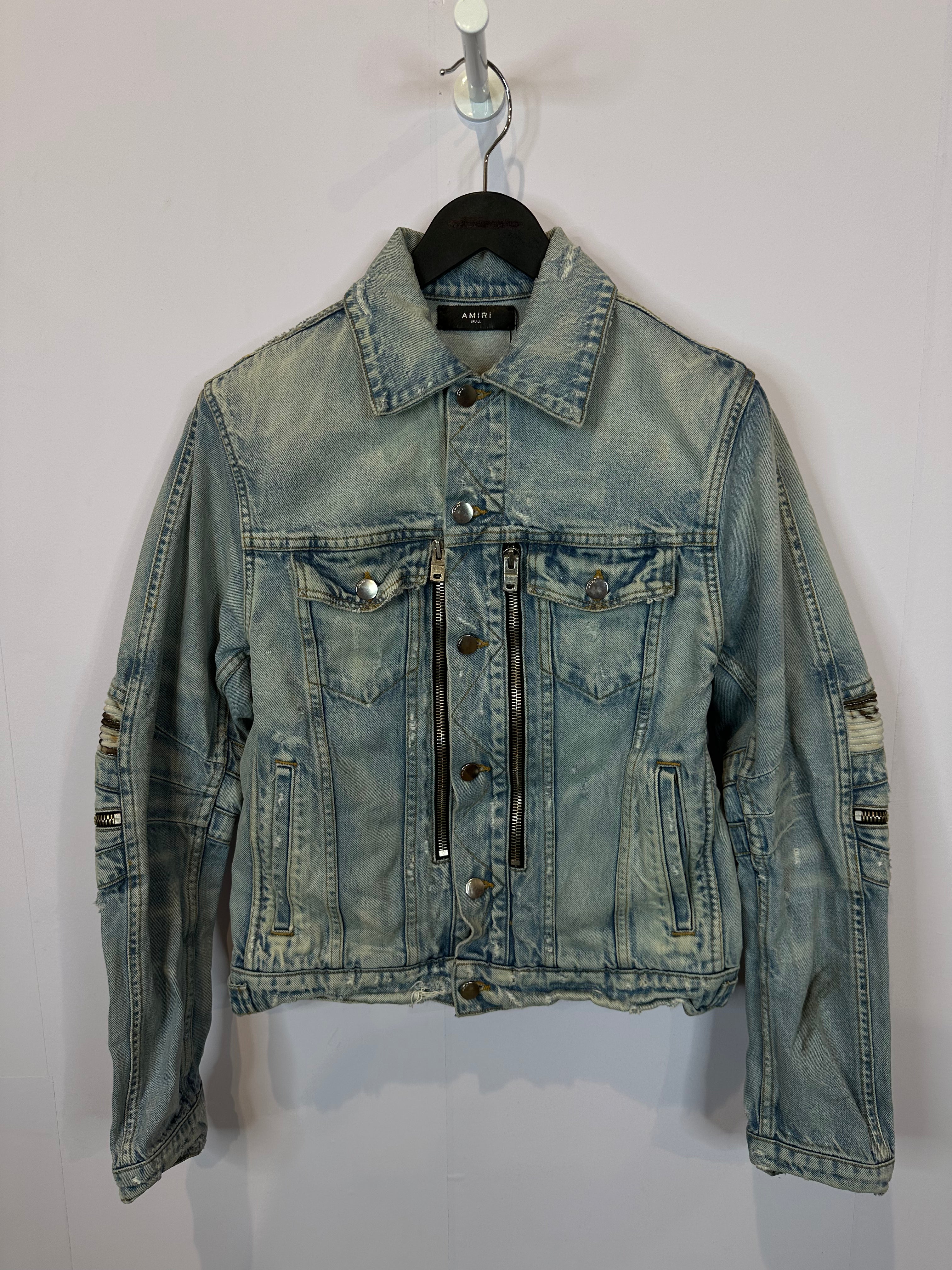 Amiri MX2 Jean Jacket Marble Used Small