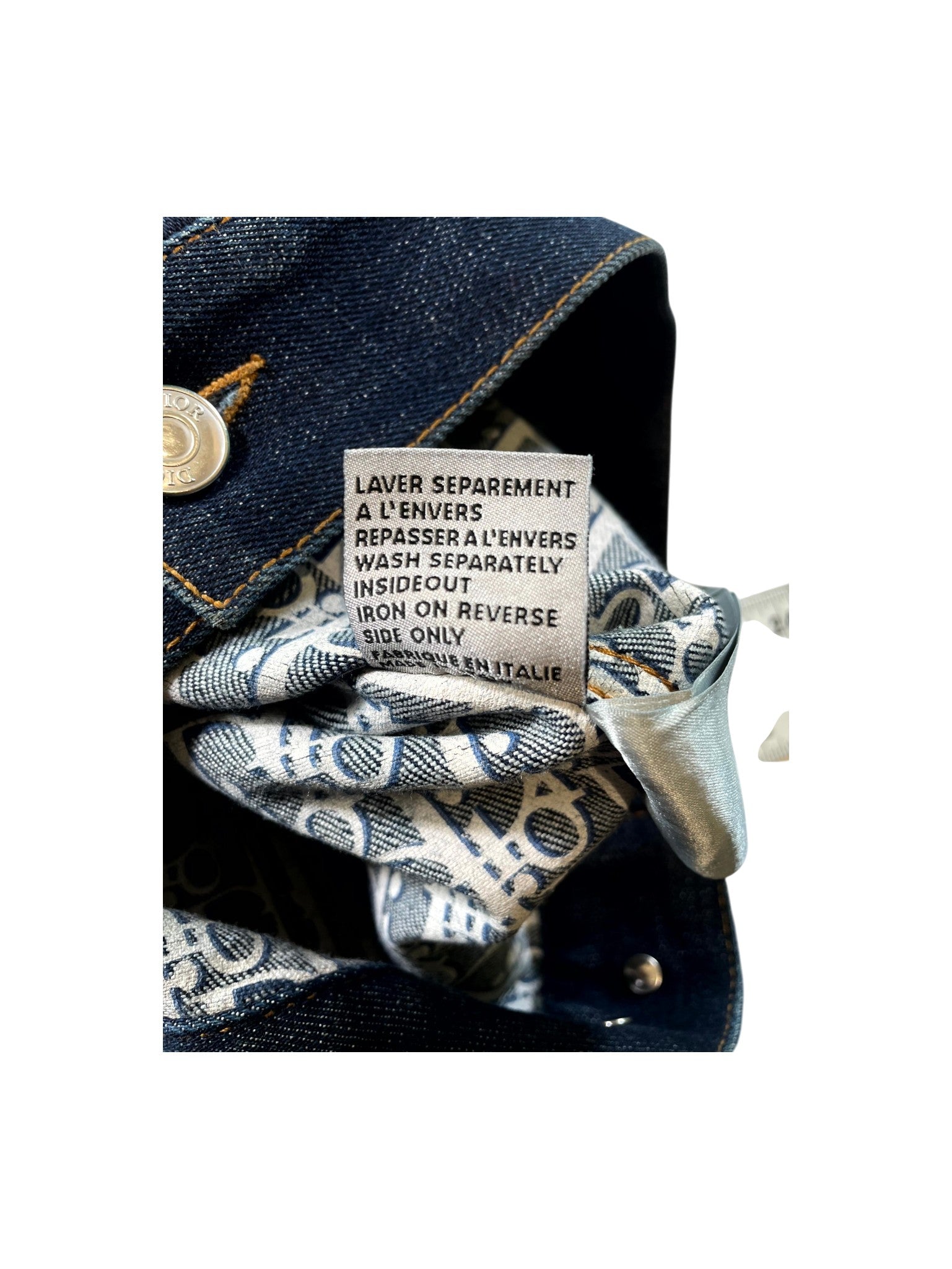 Dior Selvedge Denim Monogram Dark Blue Set