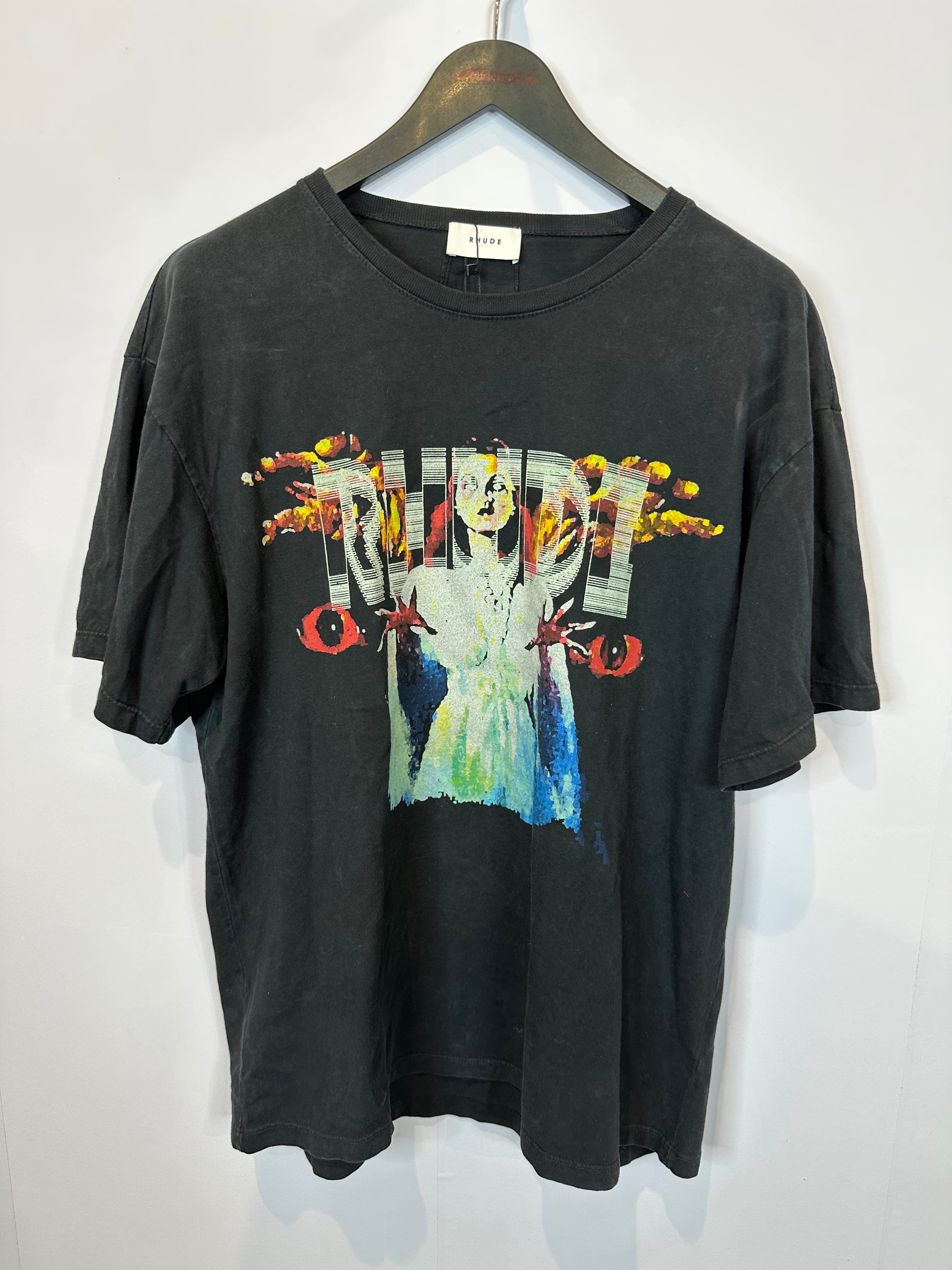 Rhude Tee Navy Devil Eye Used Small