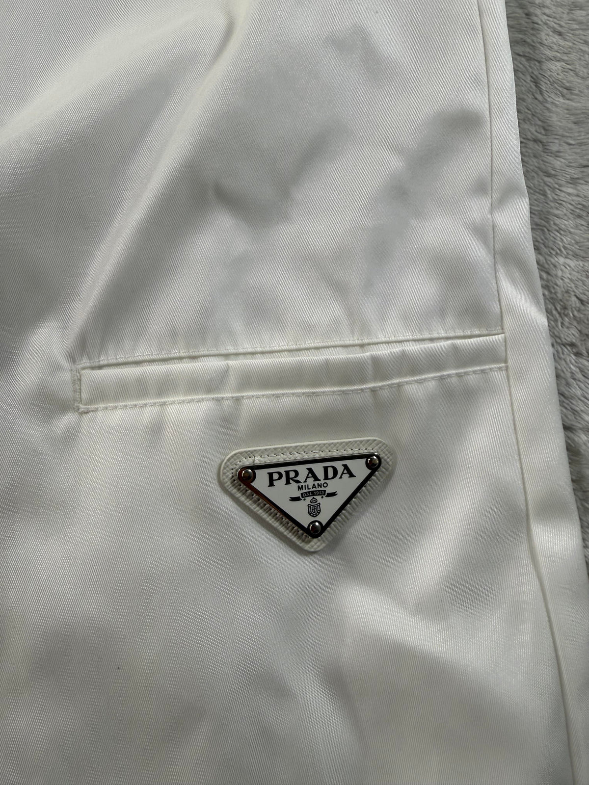 Prada White Nylon Shorts