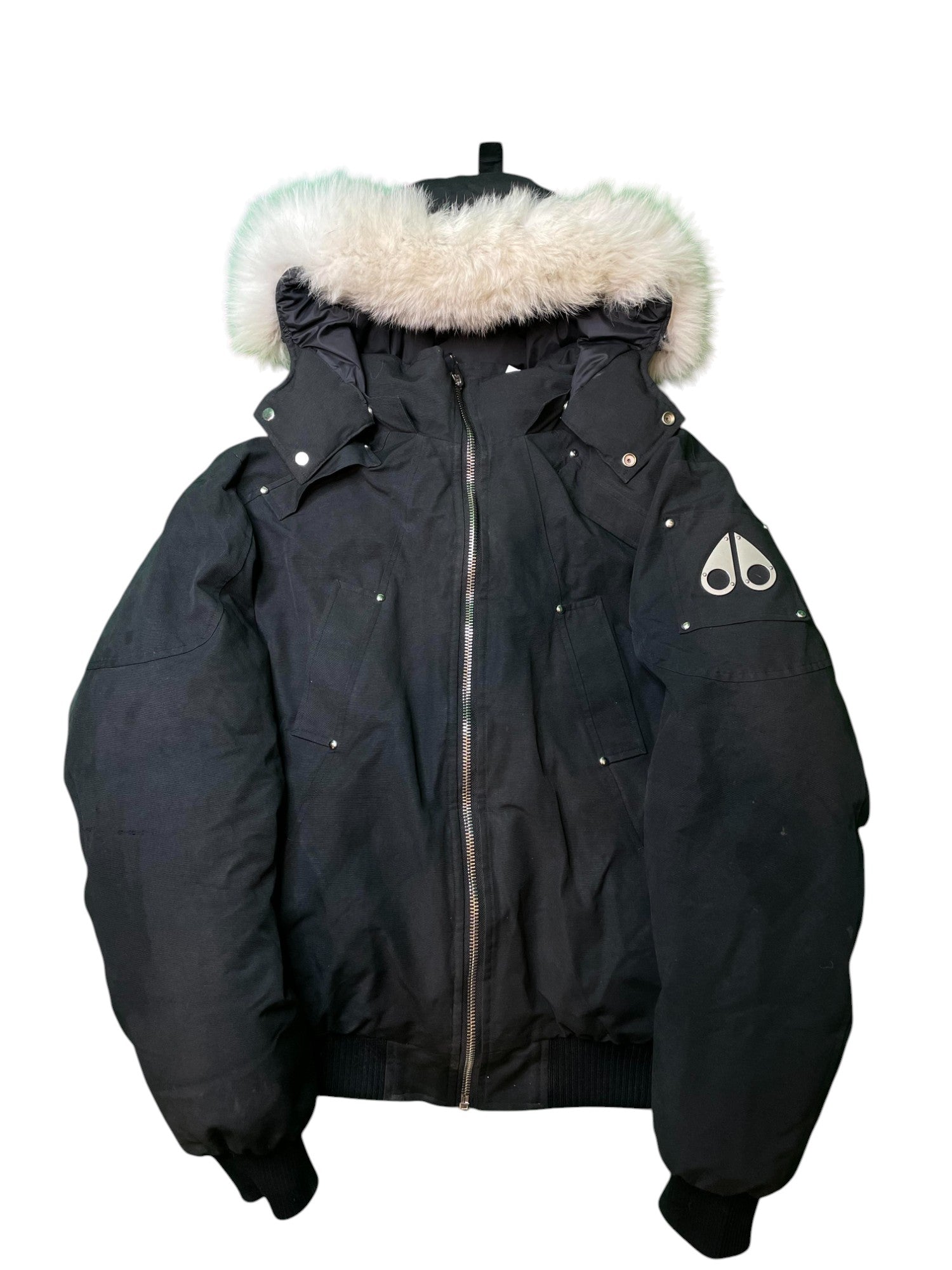 Moose Knuckles "3Q" Fur Hooded Black Coat