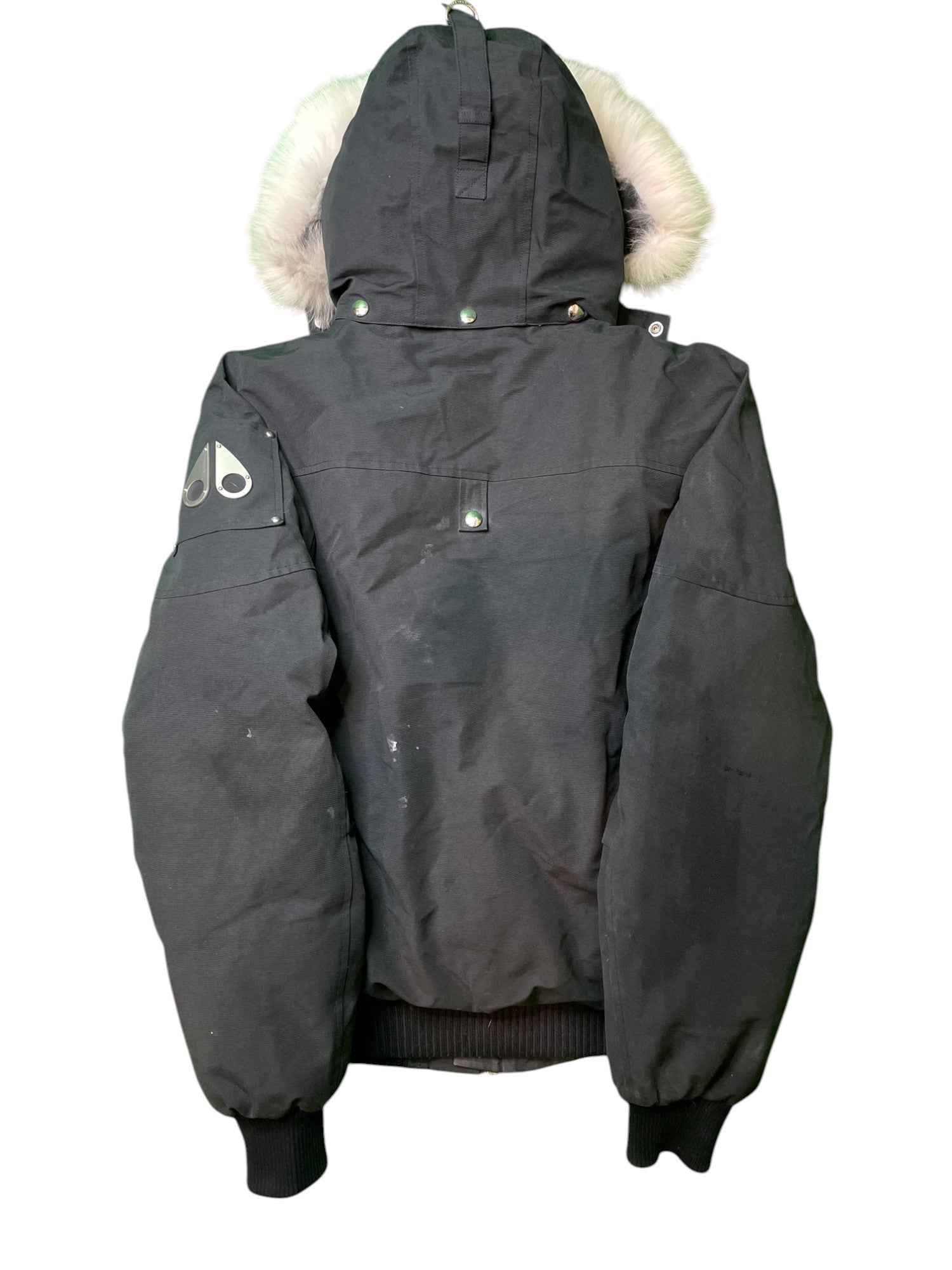 Moose Knuckles "3Q" Fur Hooded Black Coat