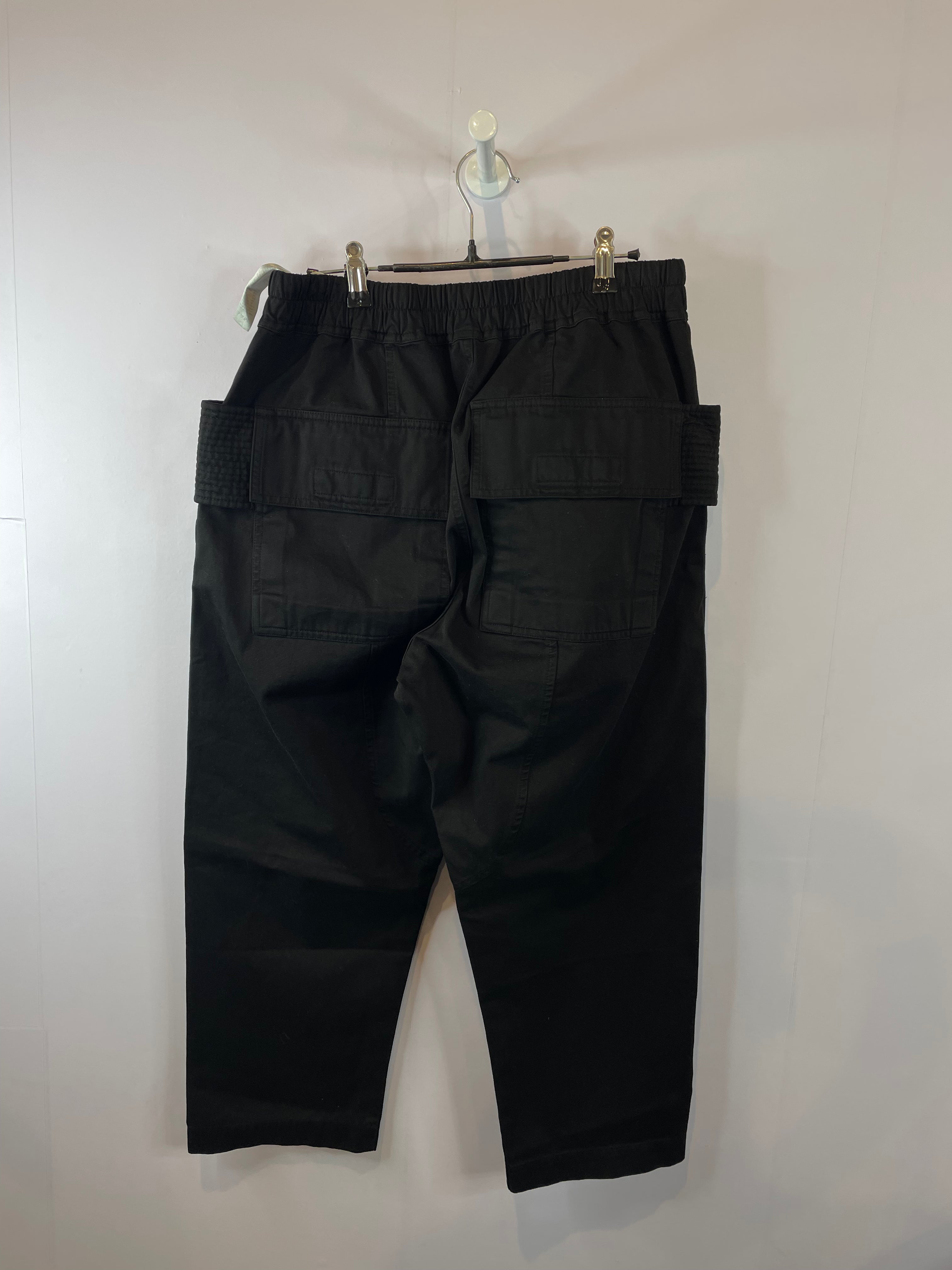 Rick Owens Black Cargo Creatch Dropped Pants