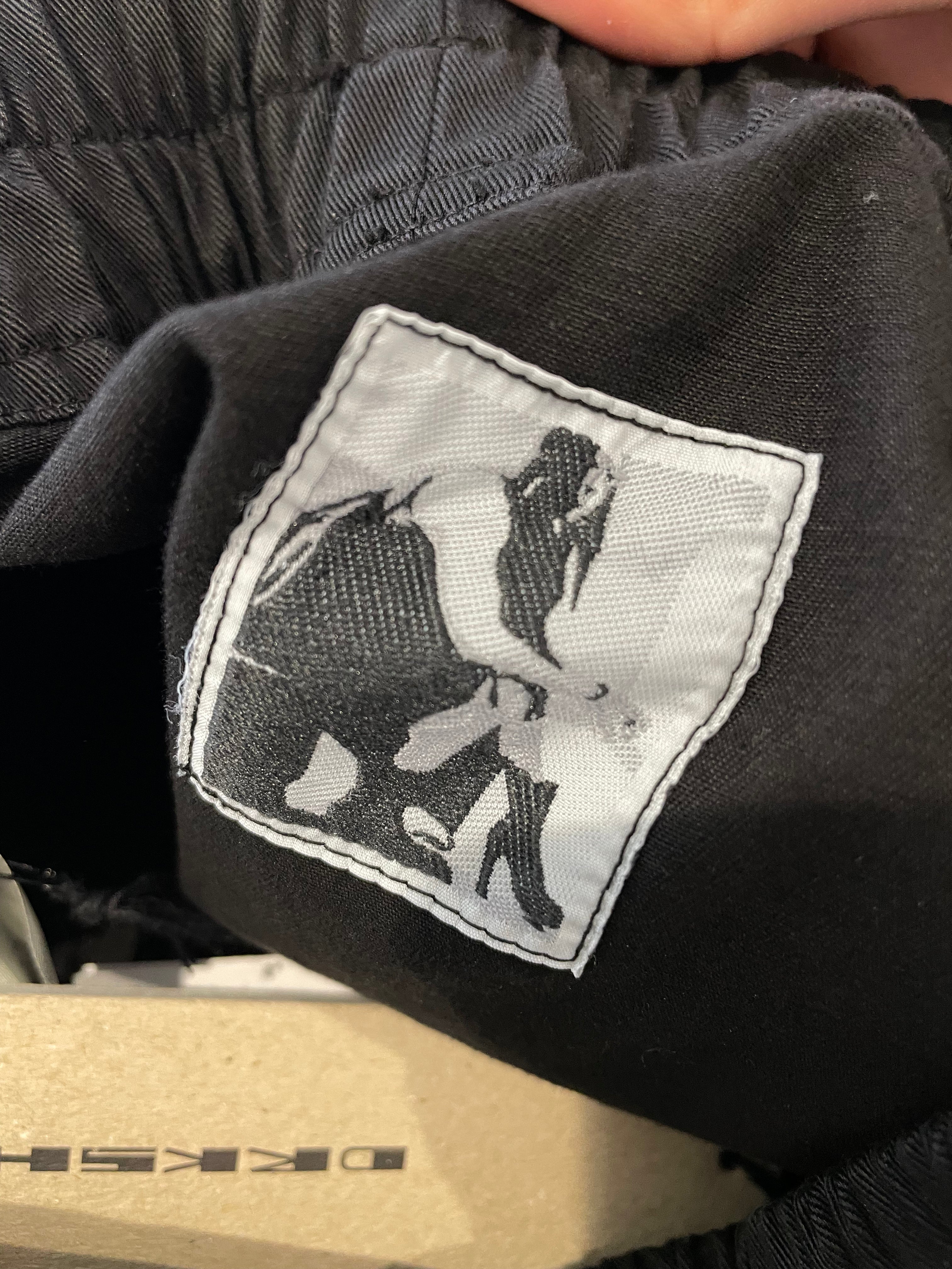 Rick Owens Black Cargo Creatch Dropped Pants