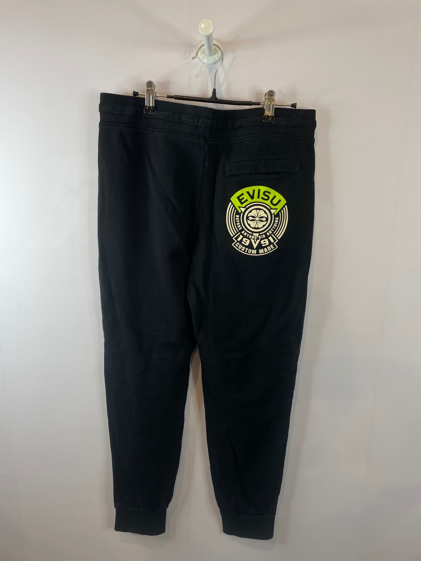 Evisu Sweatsuit Black Cream Lime Green Used Small