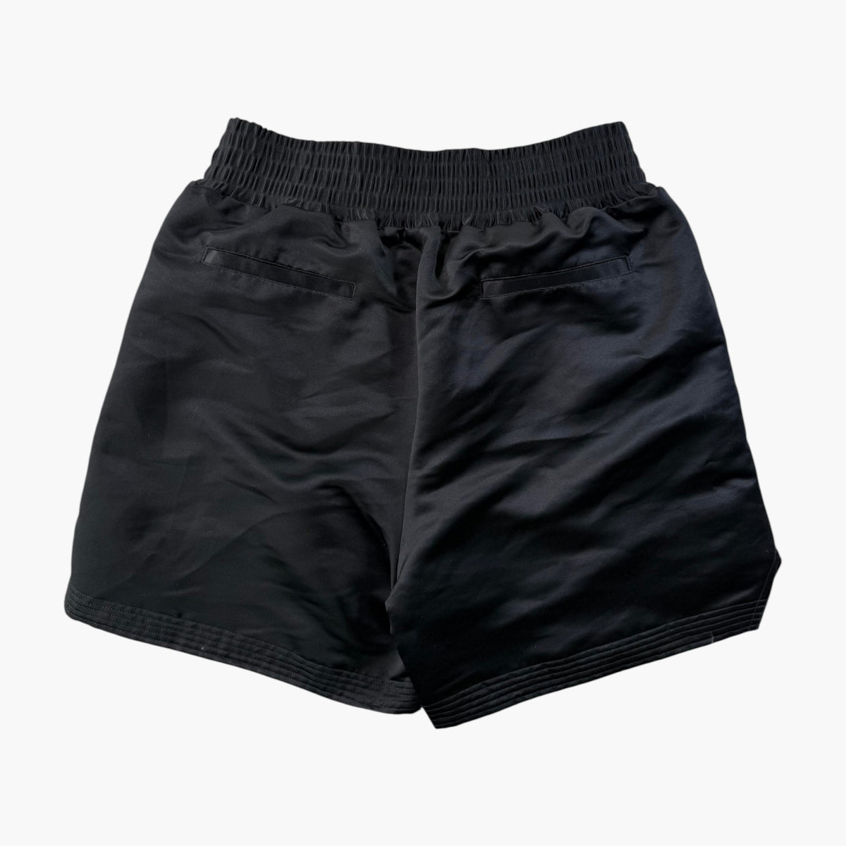 Saint Michael Black & Red Satin Boxing Shorts