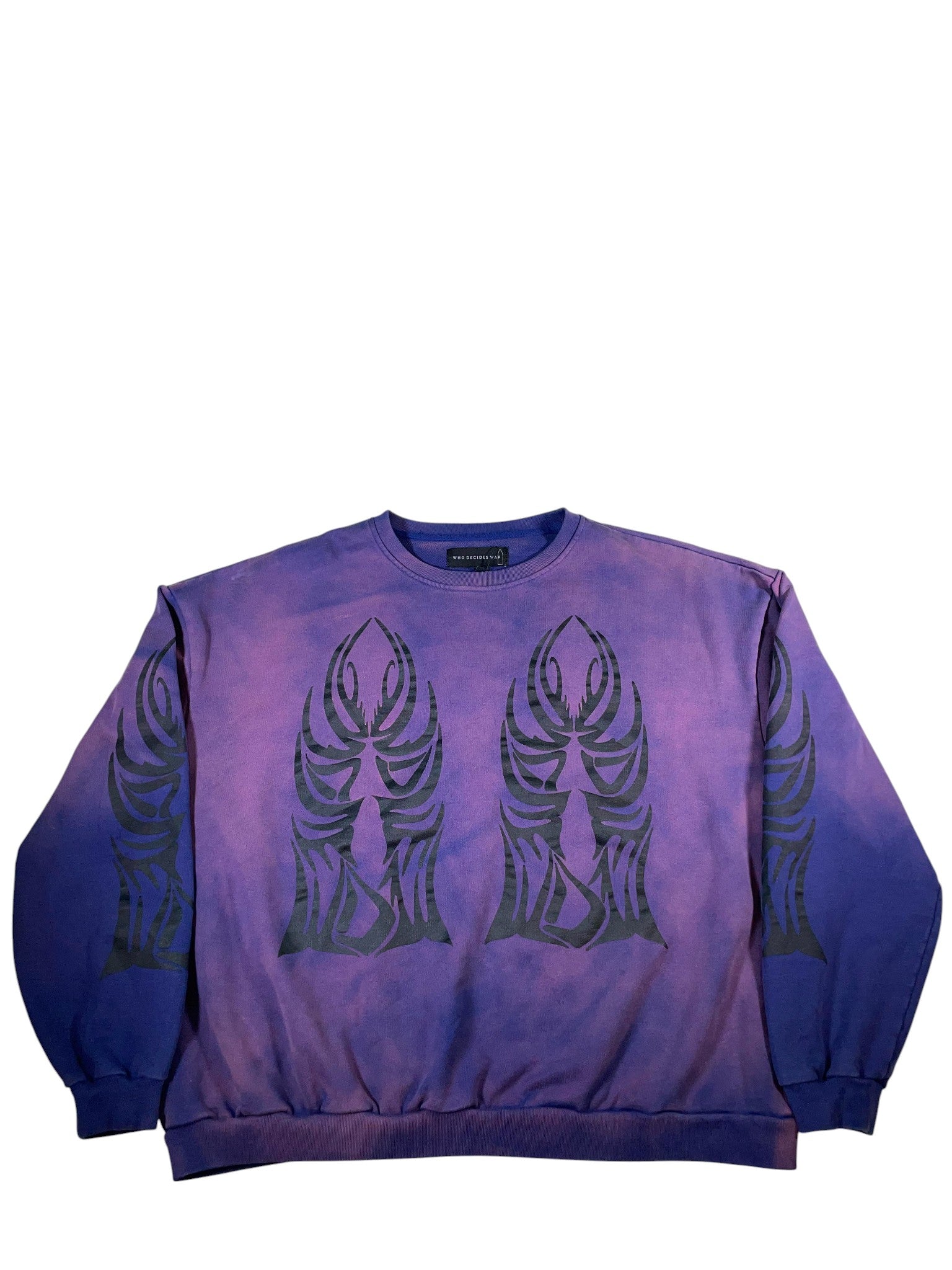 Who Decides War 'Winged' Purple Crewneck