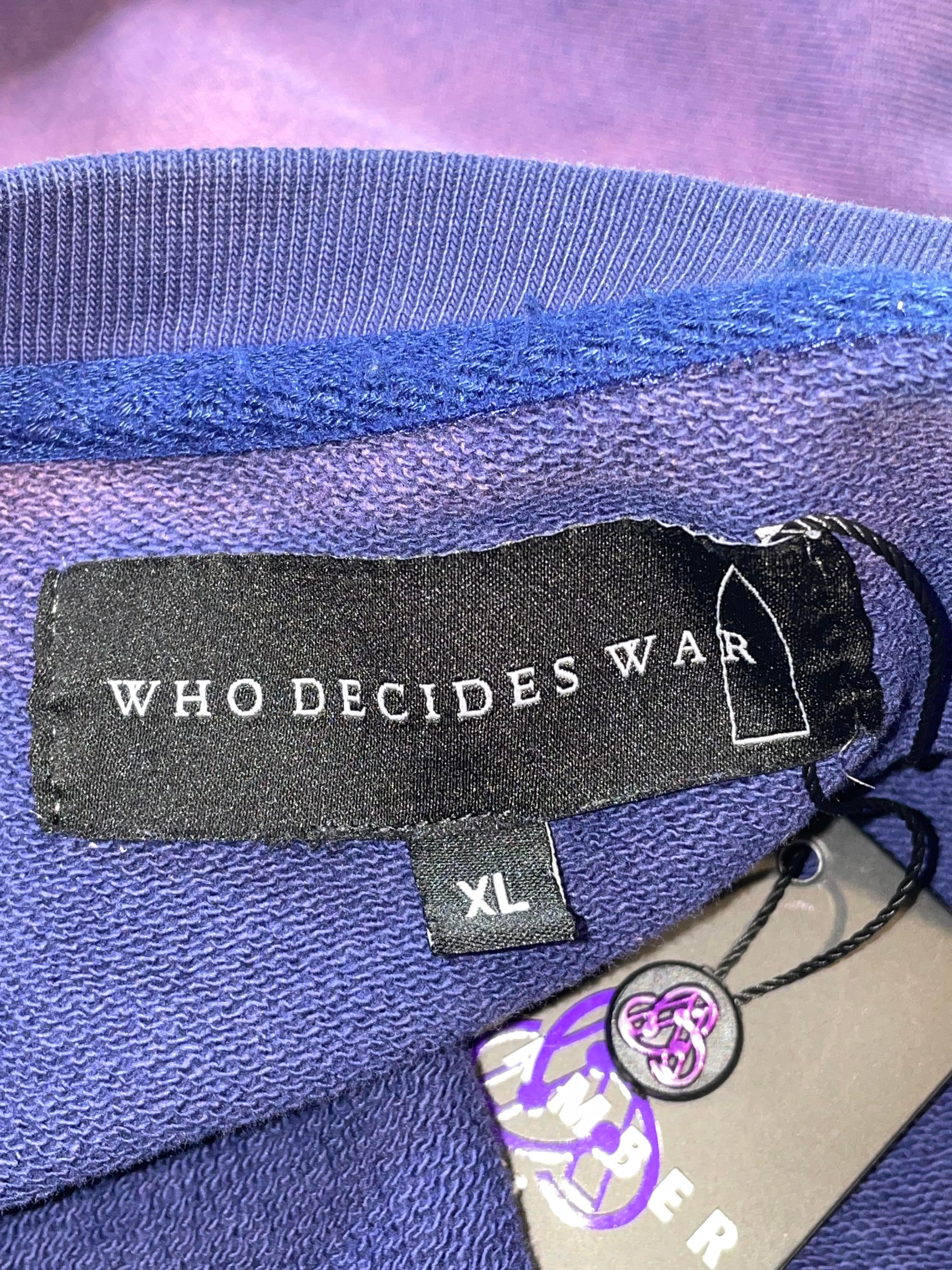 Who Decides War 'Winged' Purple Crewneck