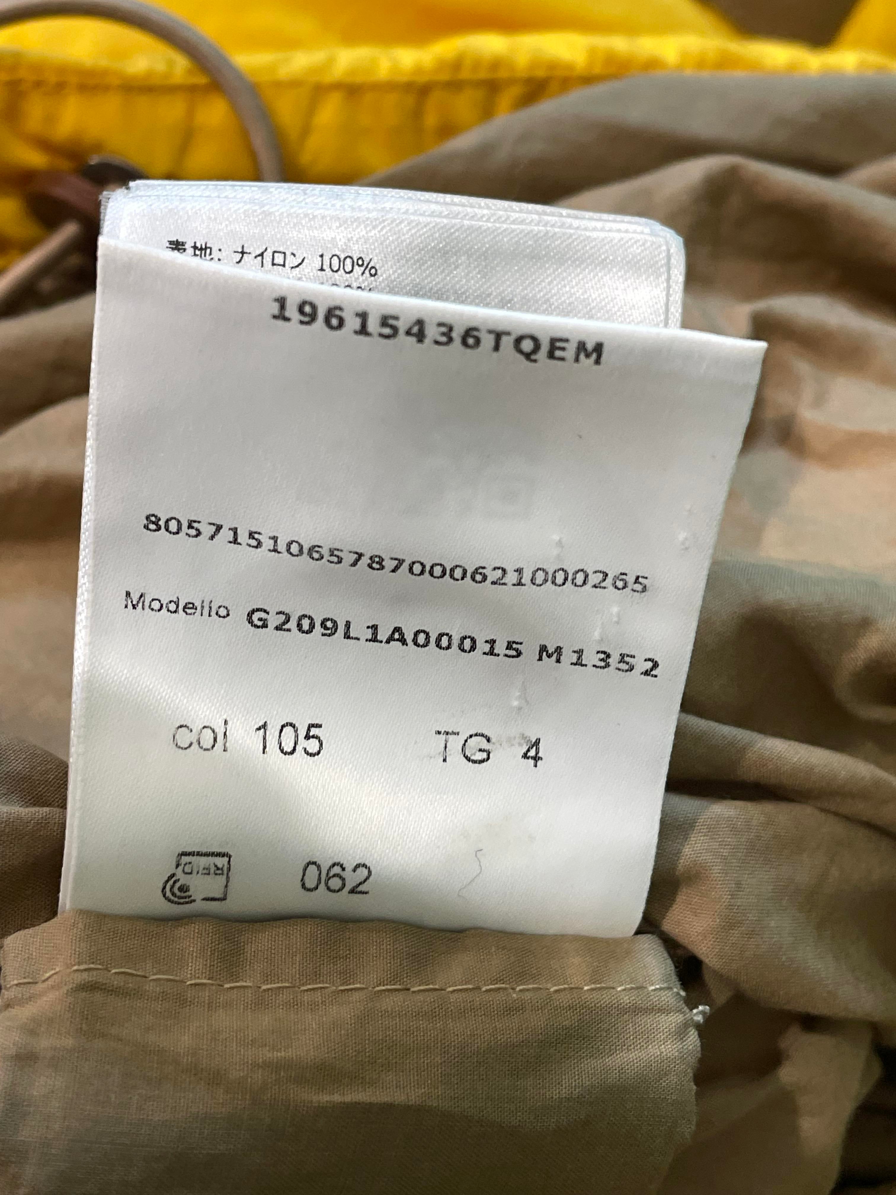 Moncler Palm Angels Yellow Puffer Coat