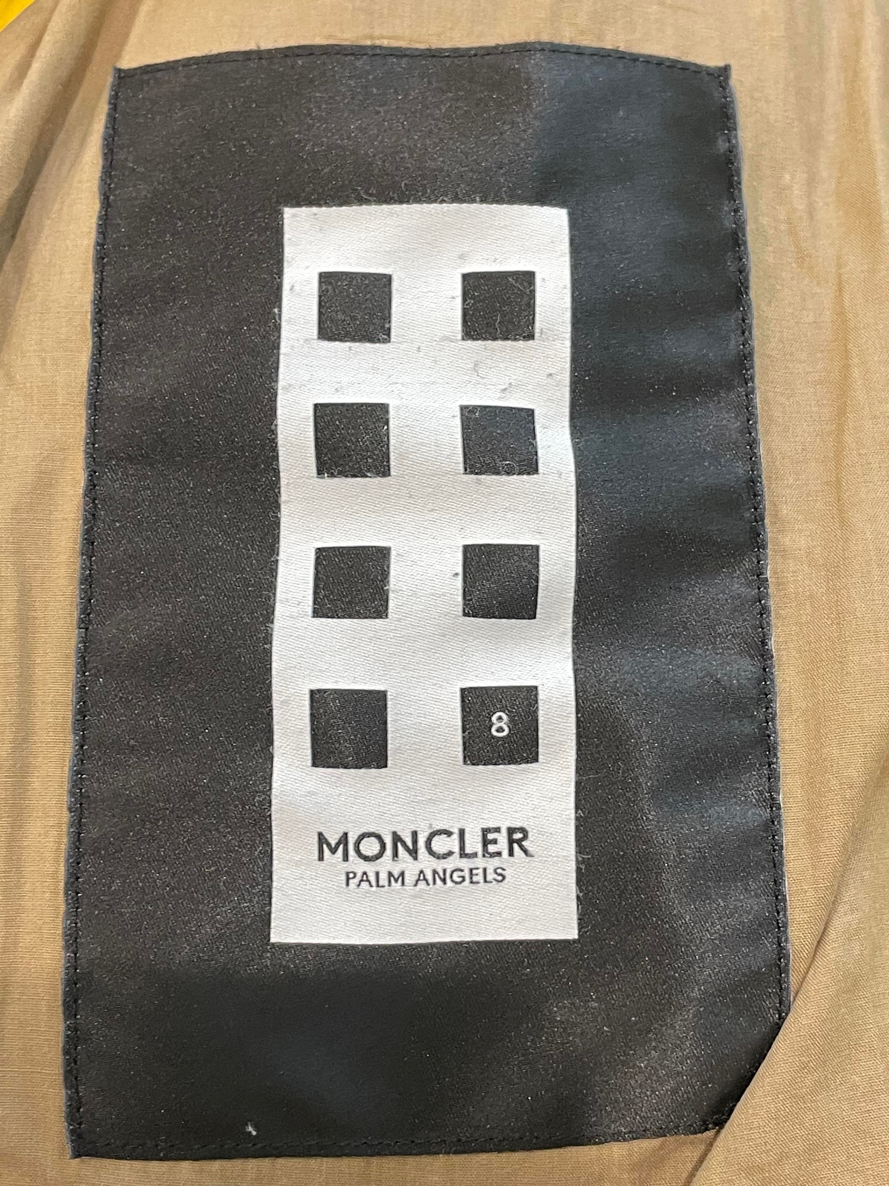 Moncler Palm Angels Yellow Puffer Coat