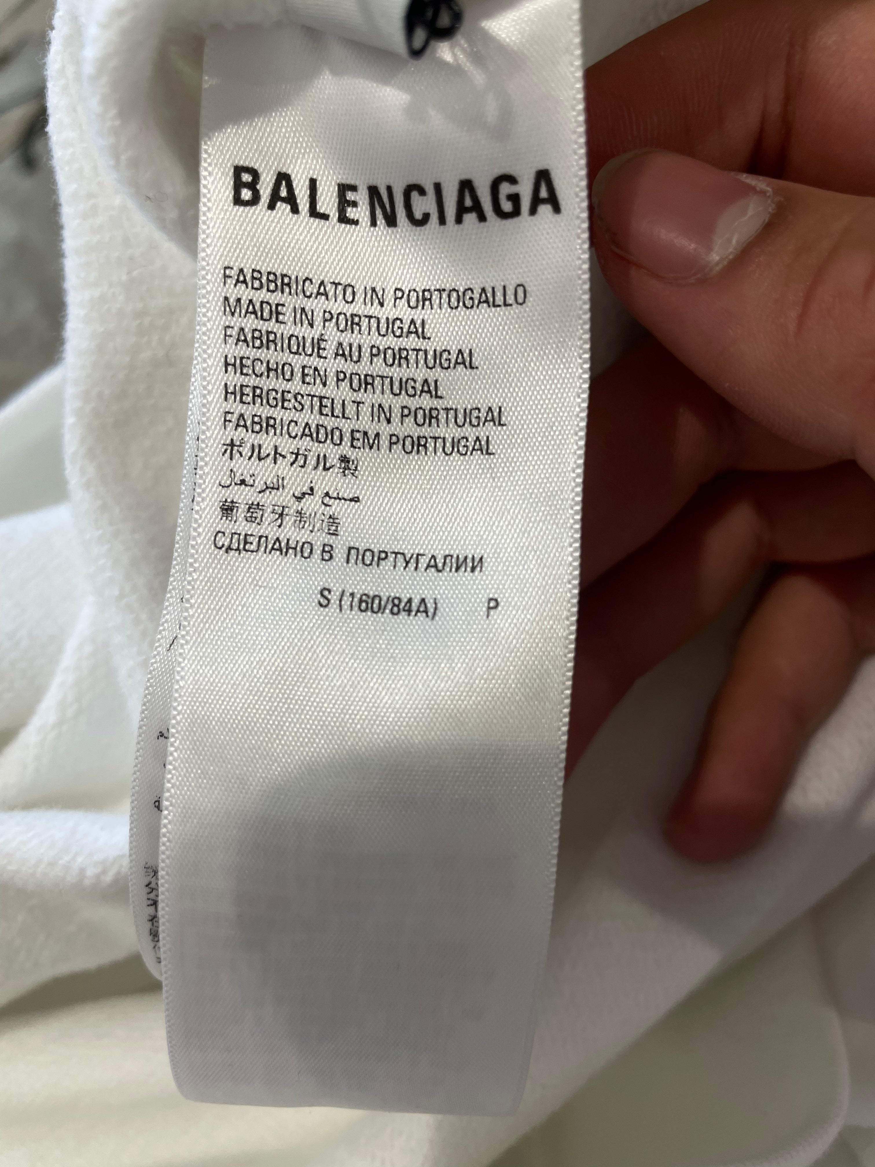 Balenciaga White & Blue Food Programme Hoodie