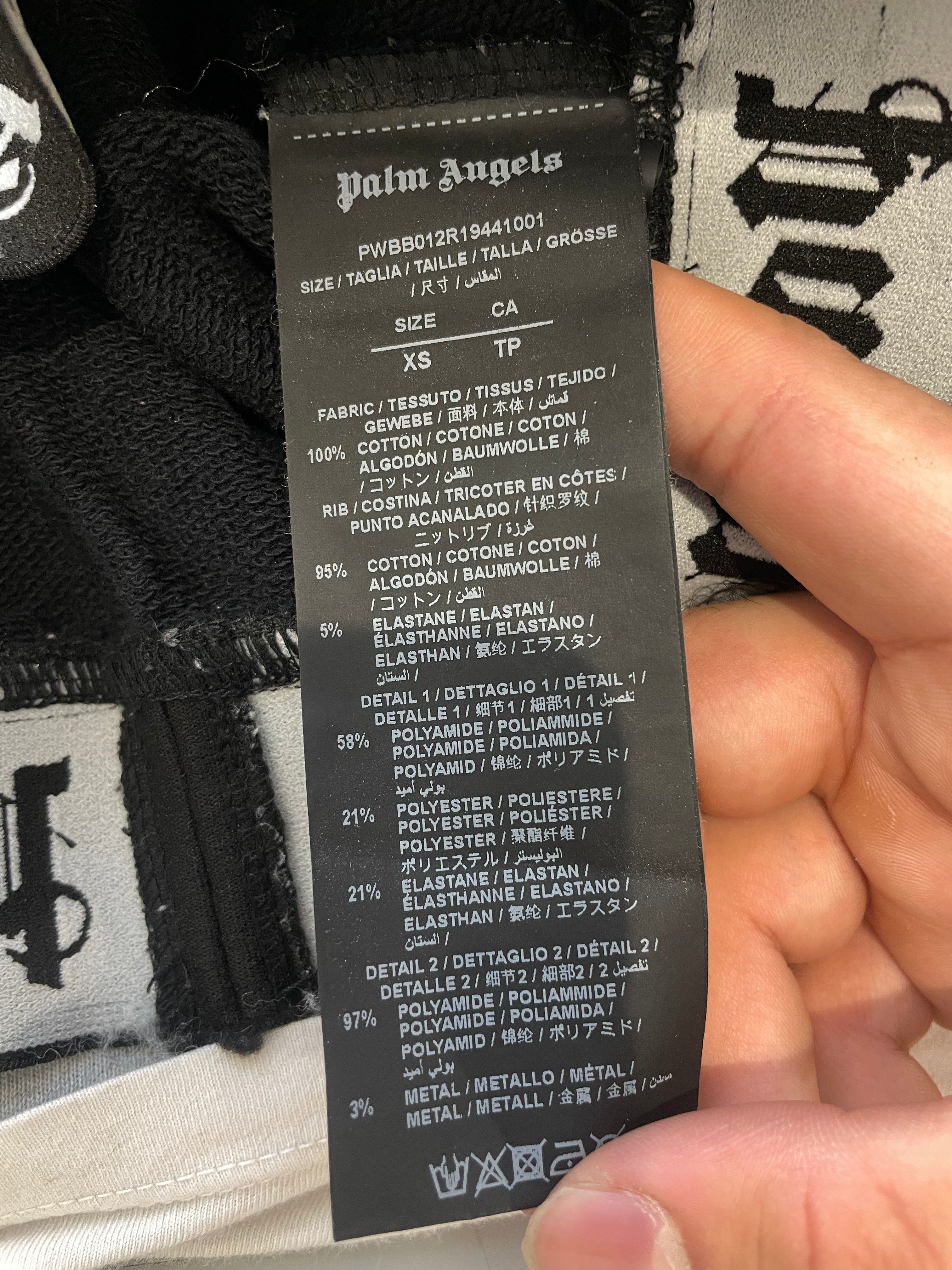 Palm Angels Black Purple Cropped Hoodie