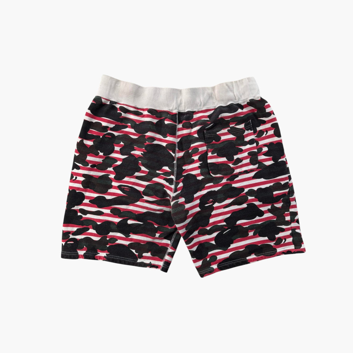 BAPE White Candy Cane Shorts