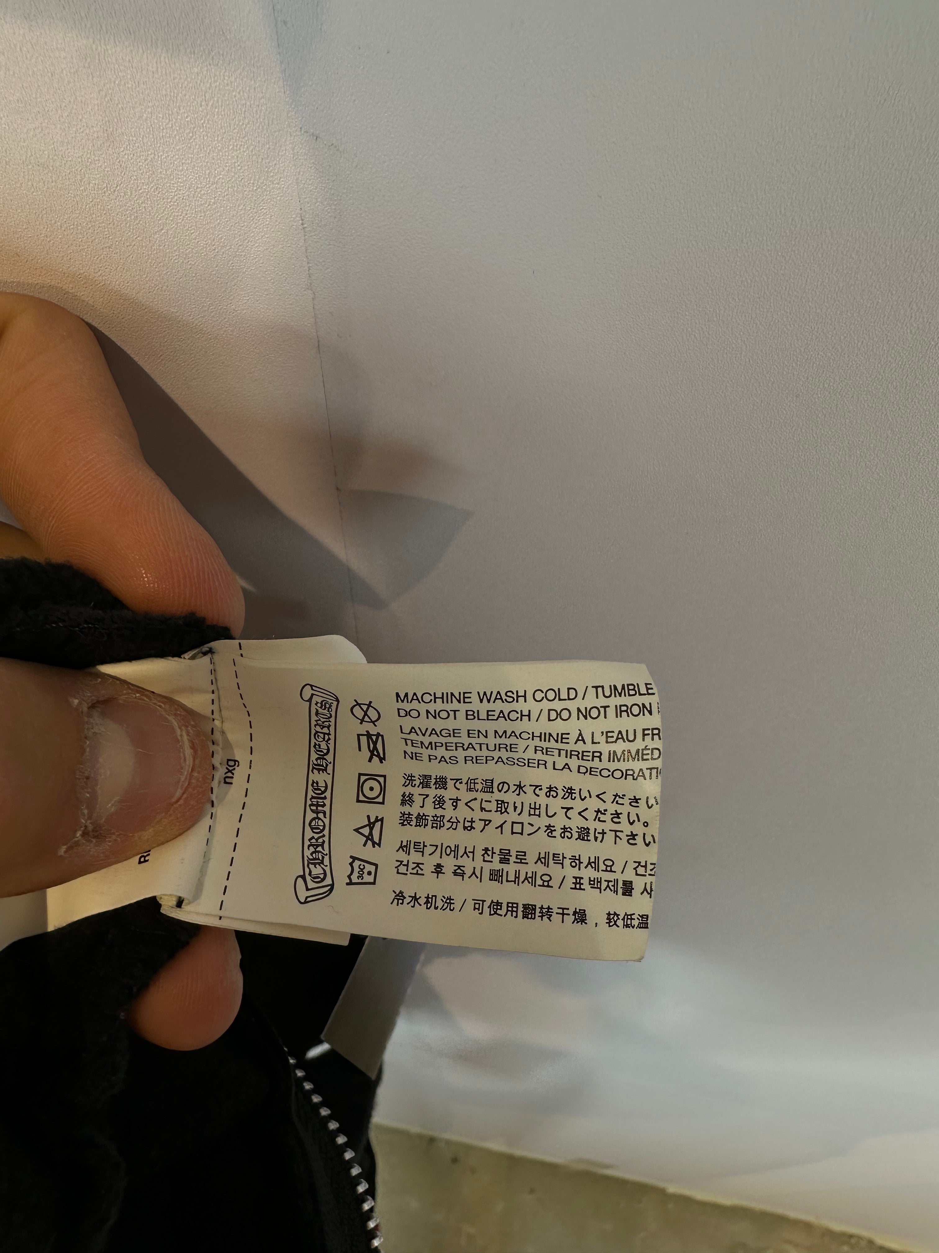 Chrome Hearts Black Red Kids Scroll Zip Up Used 2T