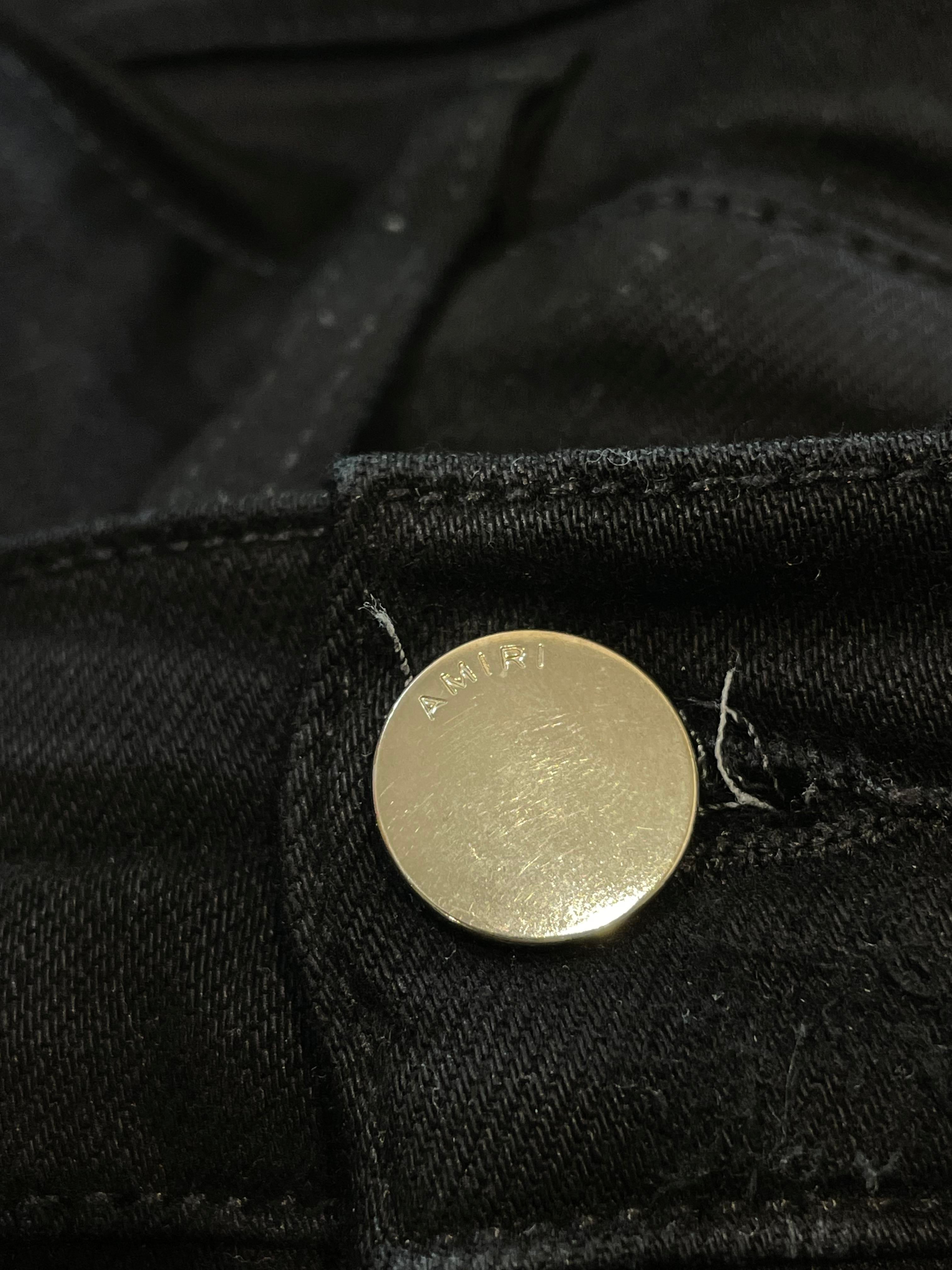 Amiri Cobra (Zipper) Black Jeans