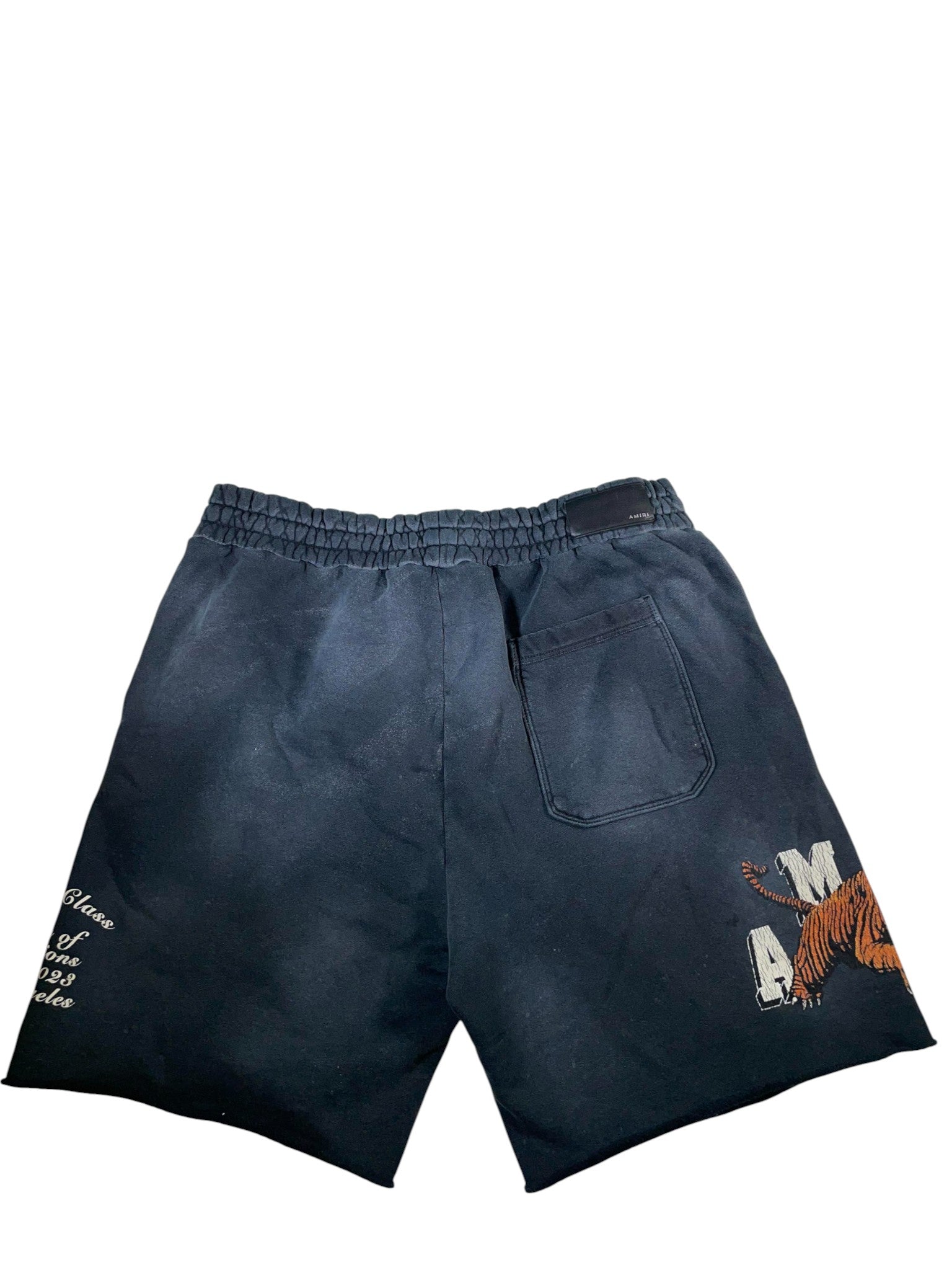 Amiri Tiger Varsity Black Shorts