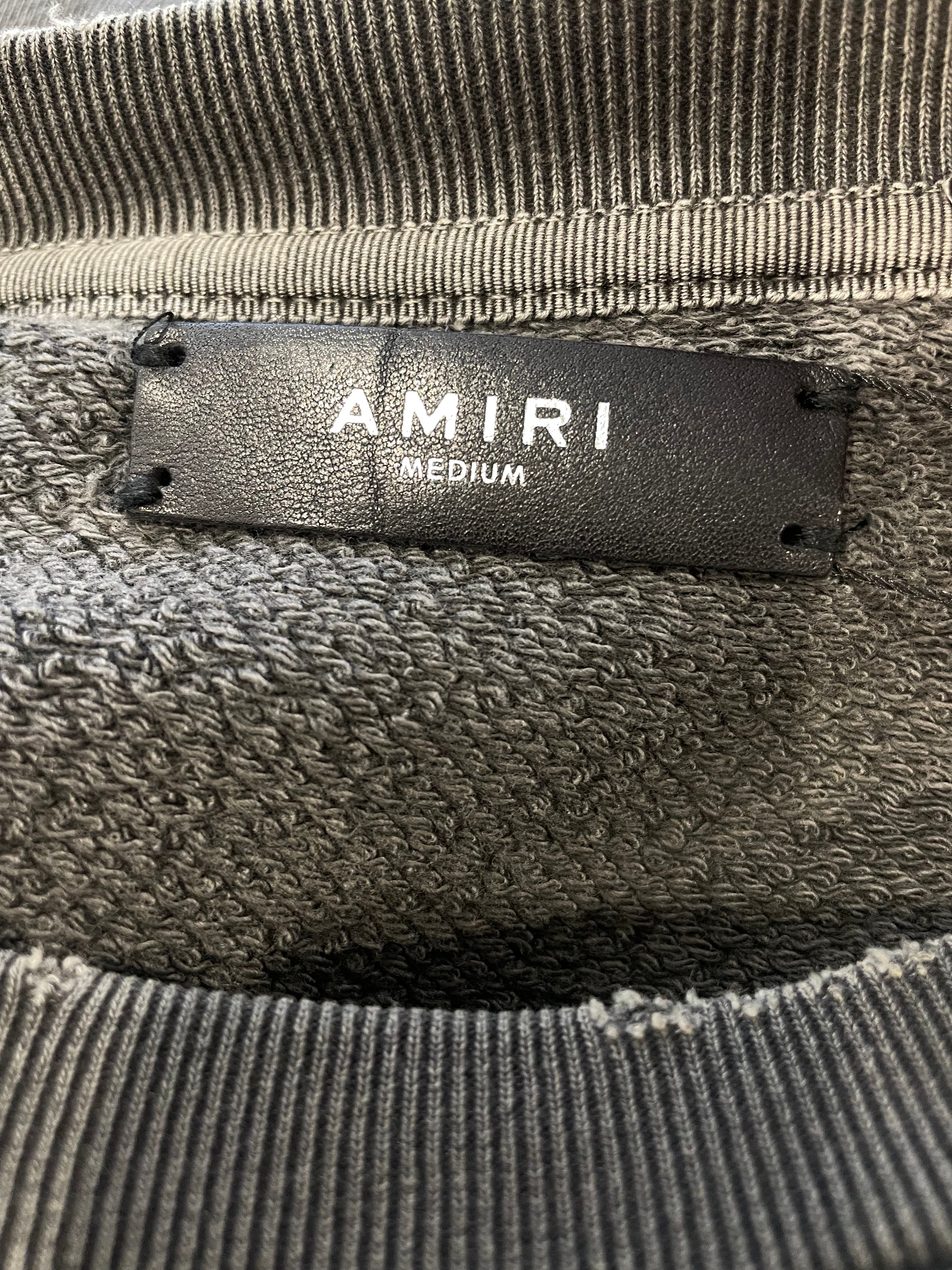 Amiri Grey Survival of the Fittest Crewneck