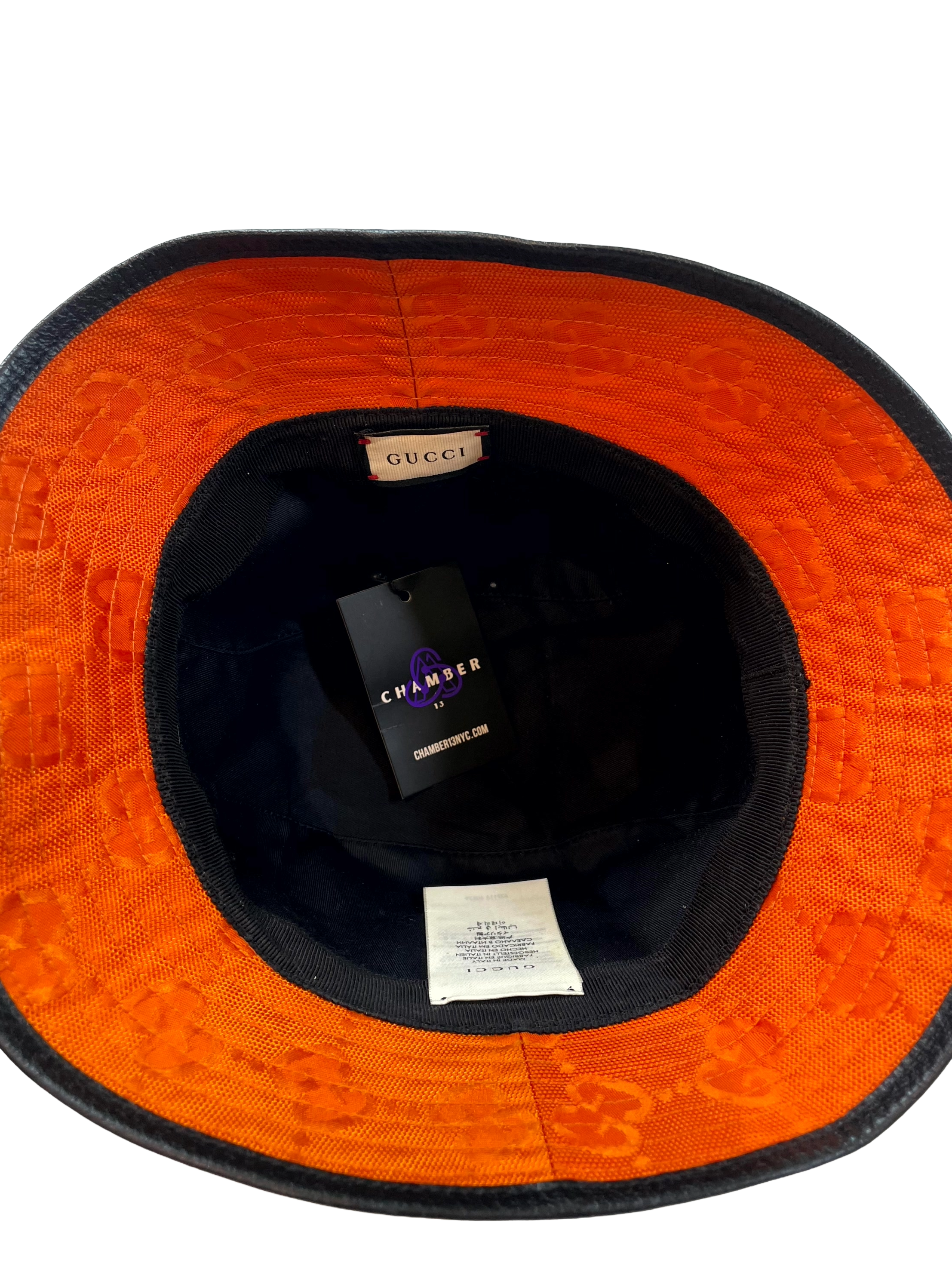 Gucci Monogram Bucket Orange Cap