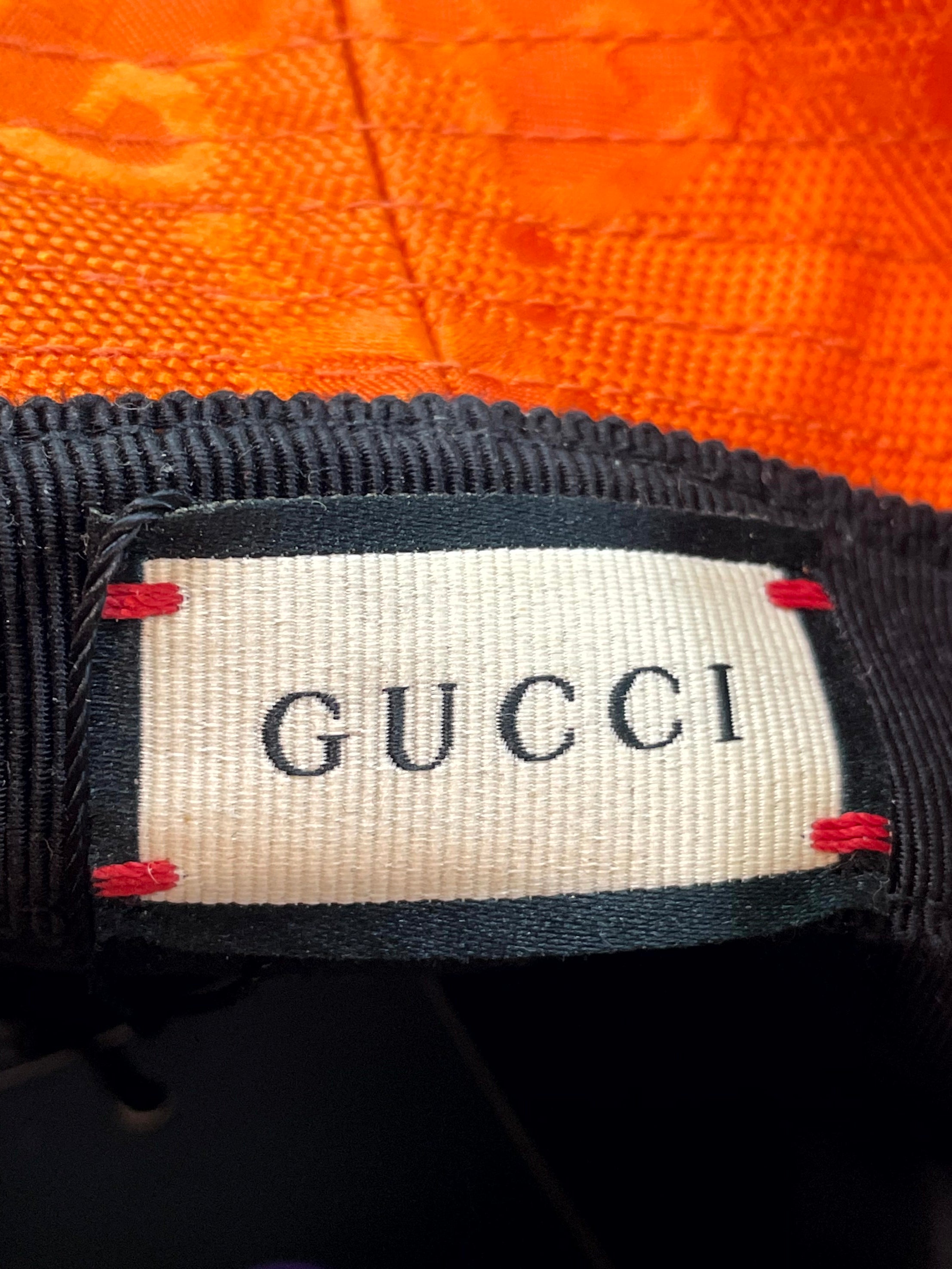 Gucci Monogram Bucket Orange Cap