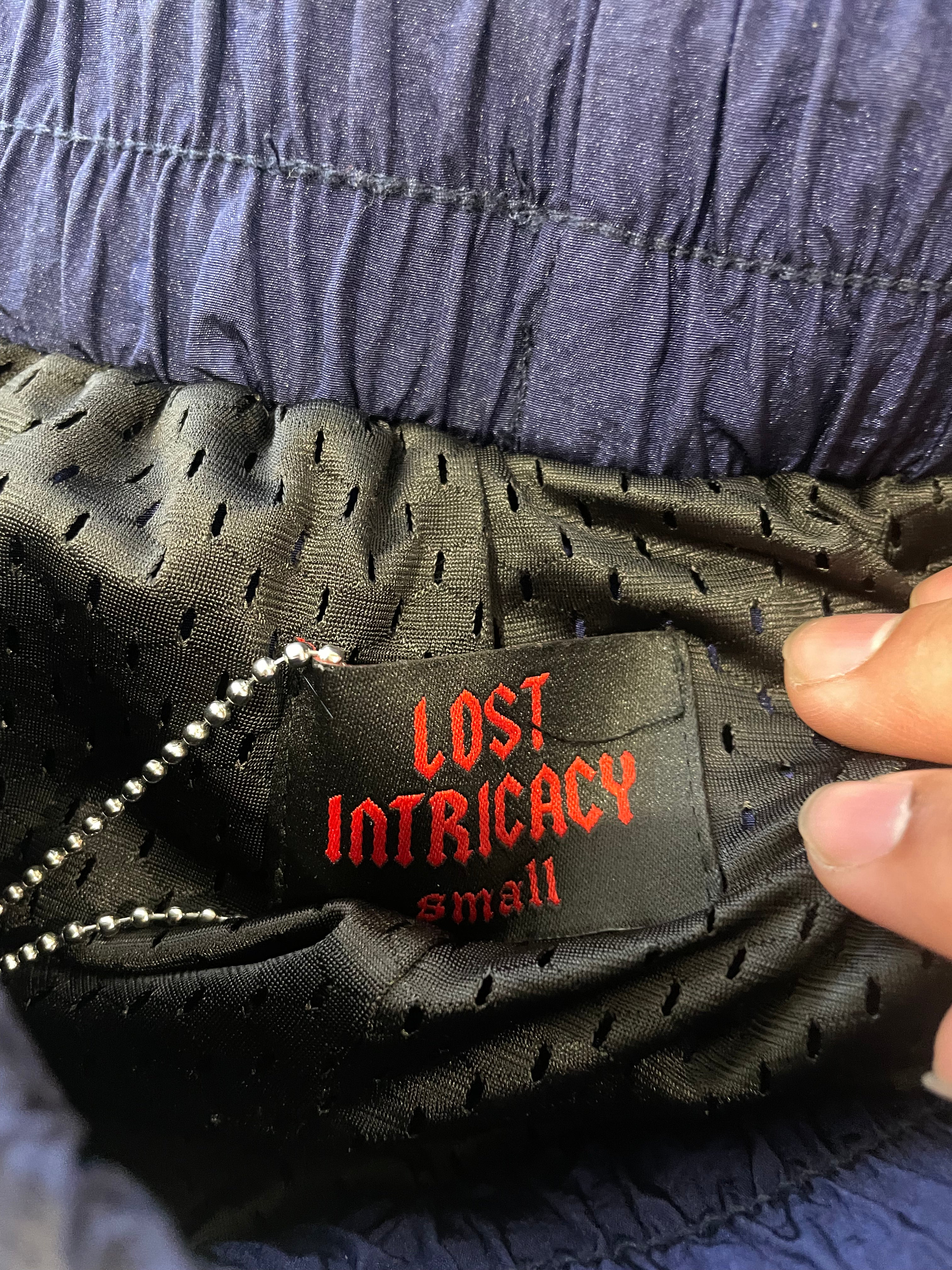 Lost Intricacy Navy & Baby Blue Track Pants