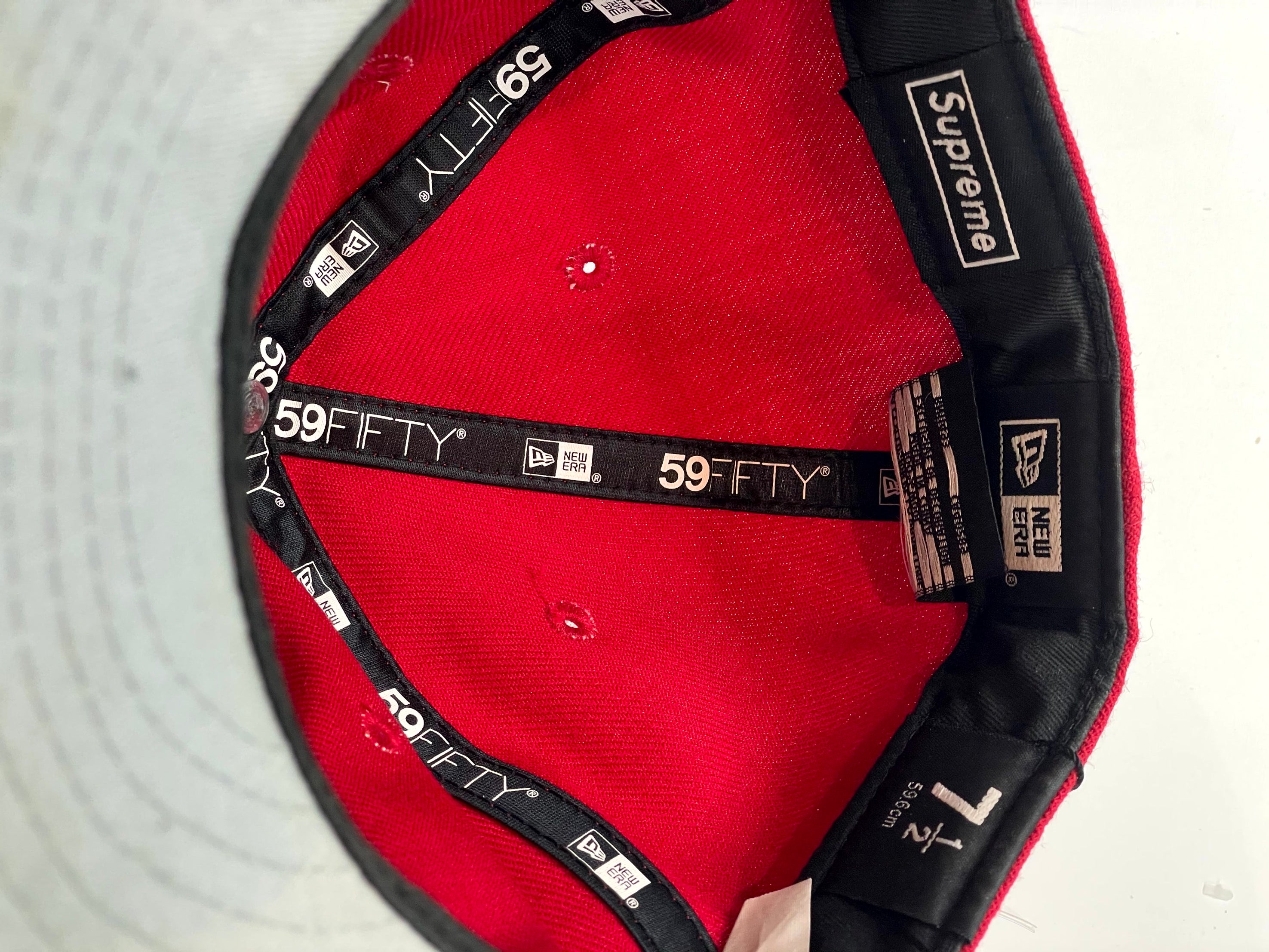 Supreme Red Ice Fitted Cap (7 1-2) Used