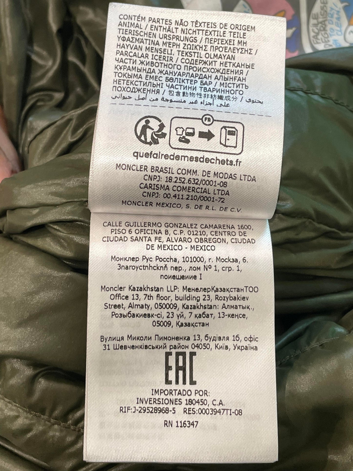 Moncler Olive Puffer Vest