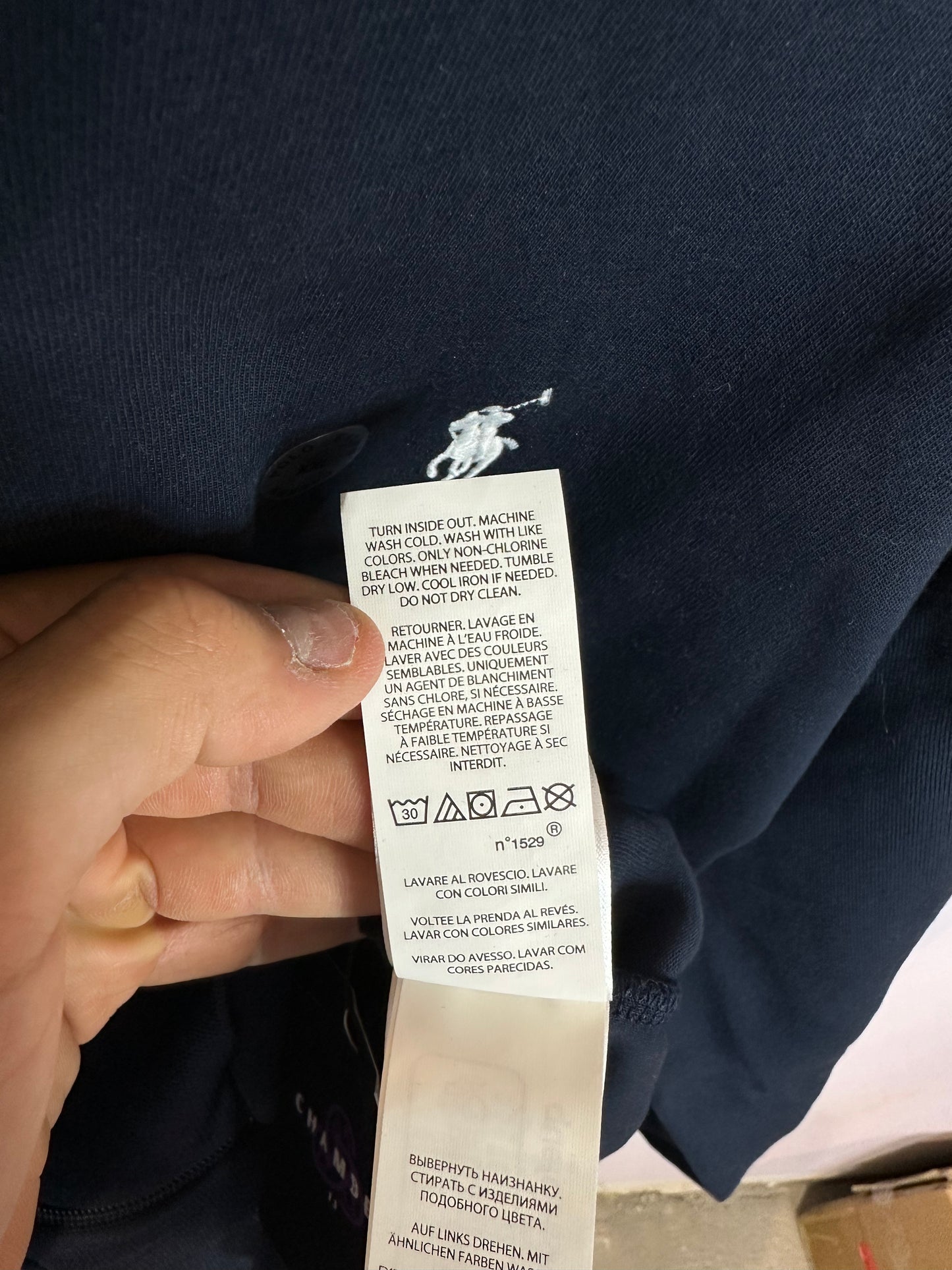 Polo Zip Up Navy New With Tags XXL