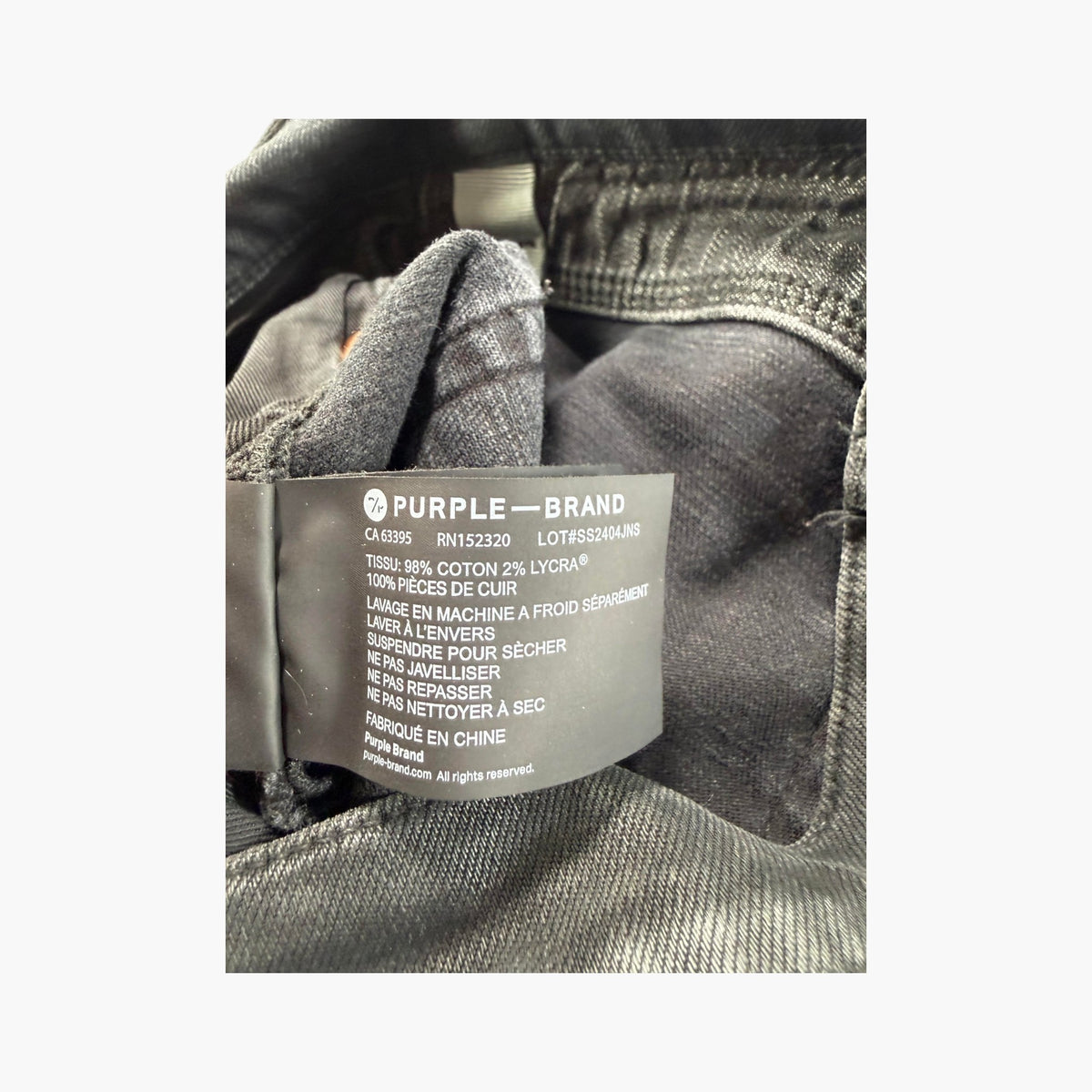 Purple Brand Black Wash Plain Jeans