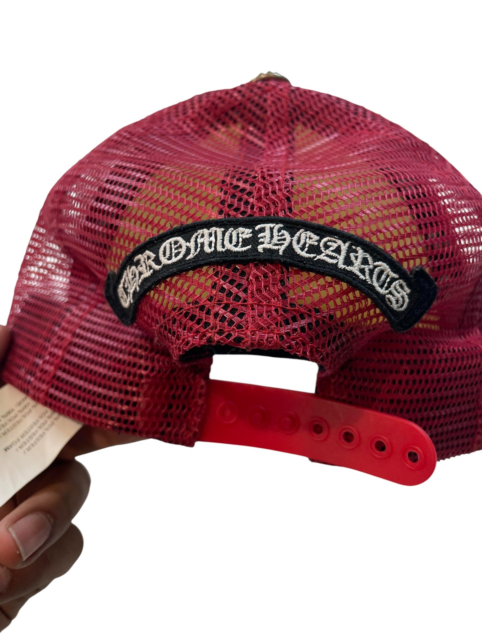 Chrome Hearts Tri Cross Red Trucker Cap