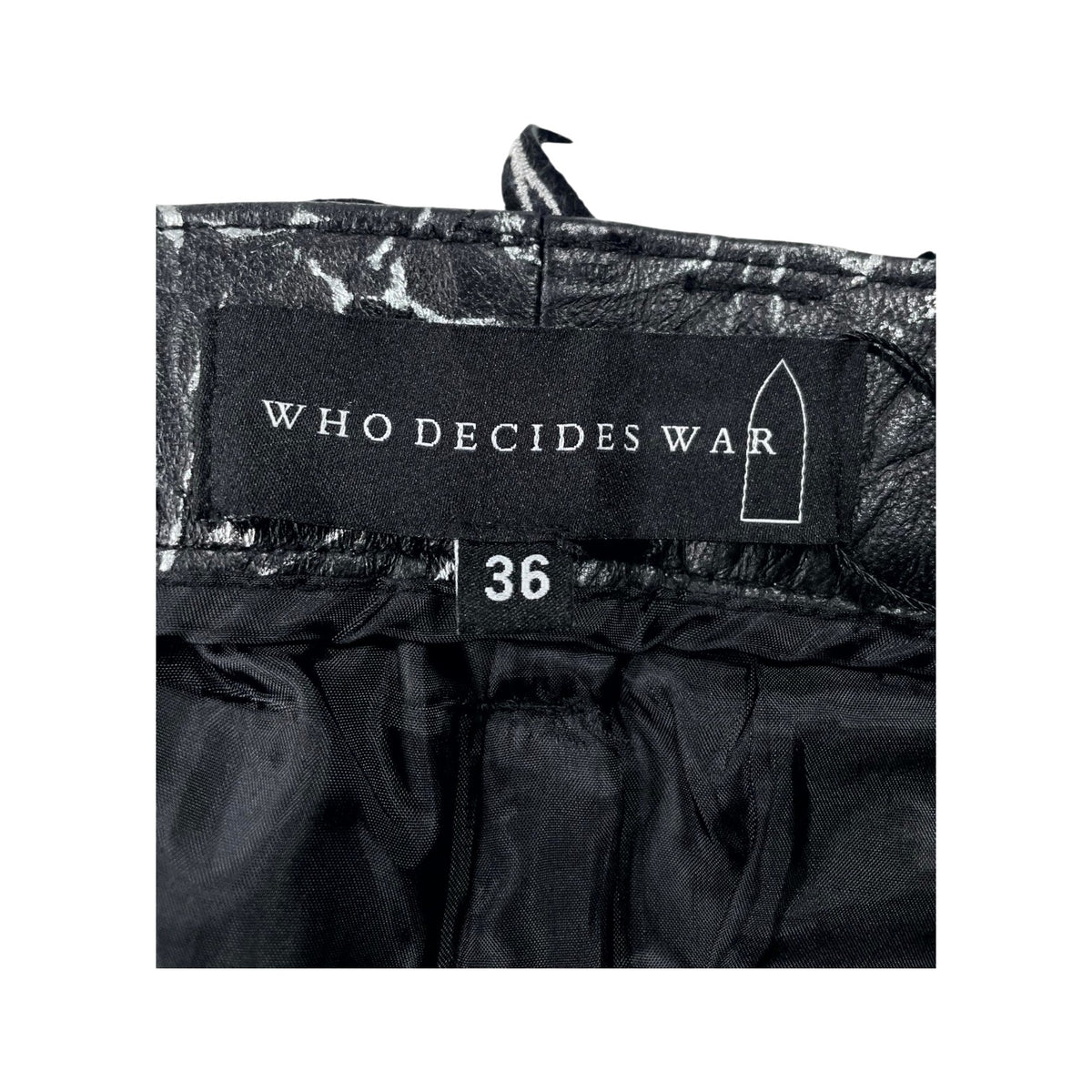 Who Decides War Leather Vine Black Jeans