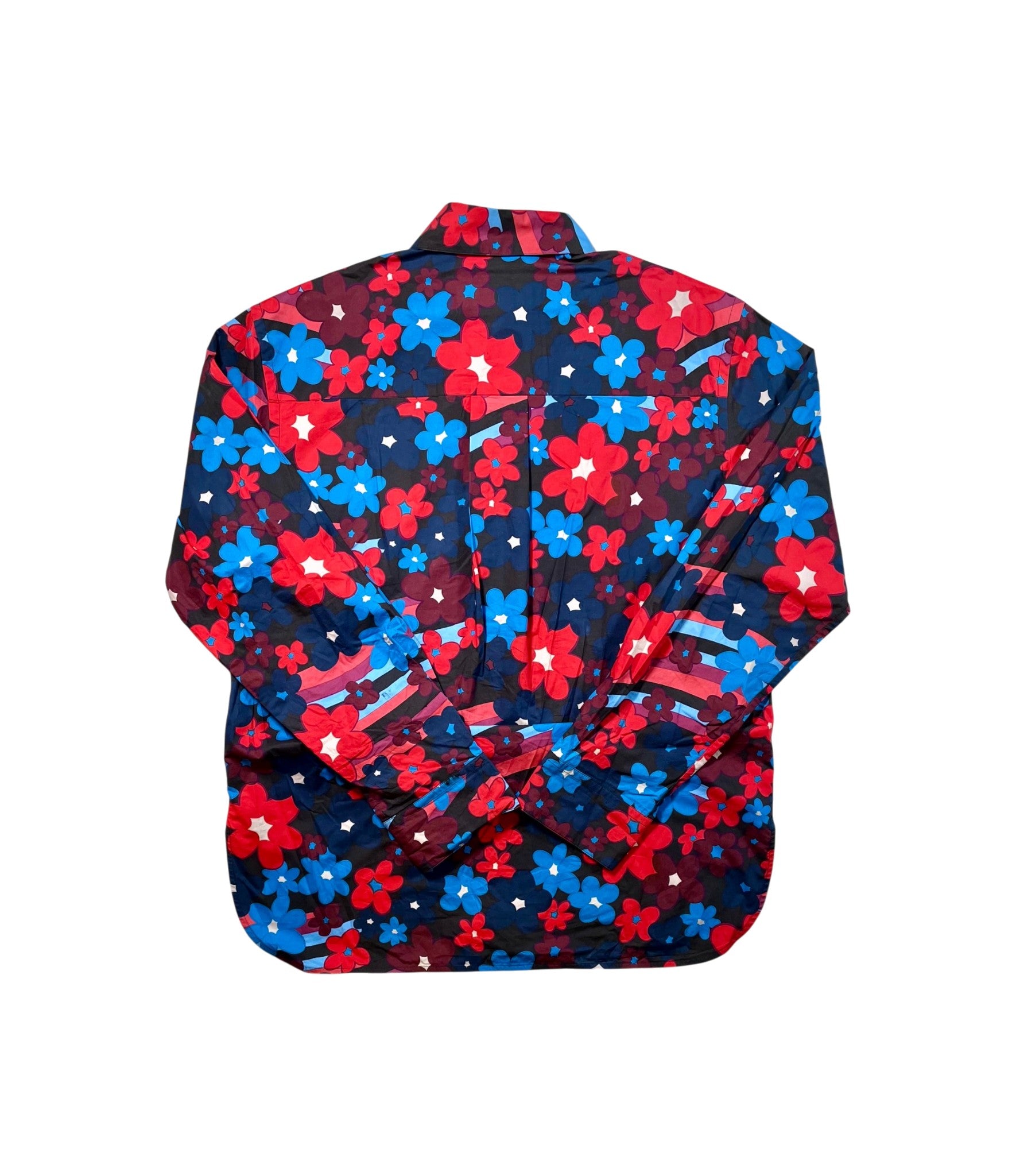 Marni Button Up Blue & Red Shirt