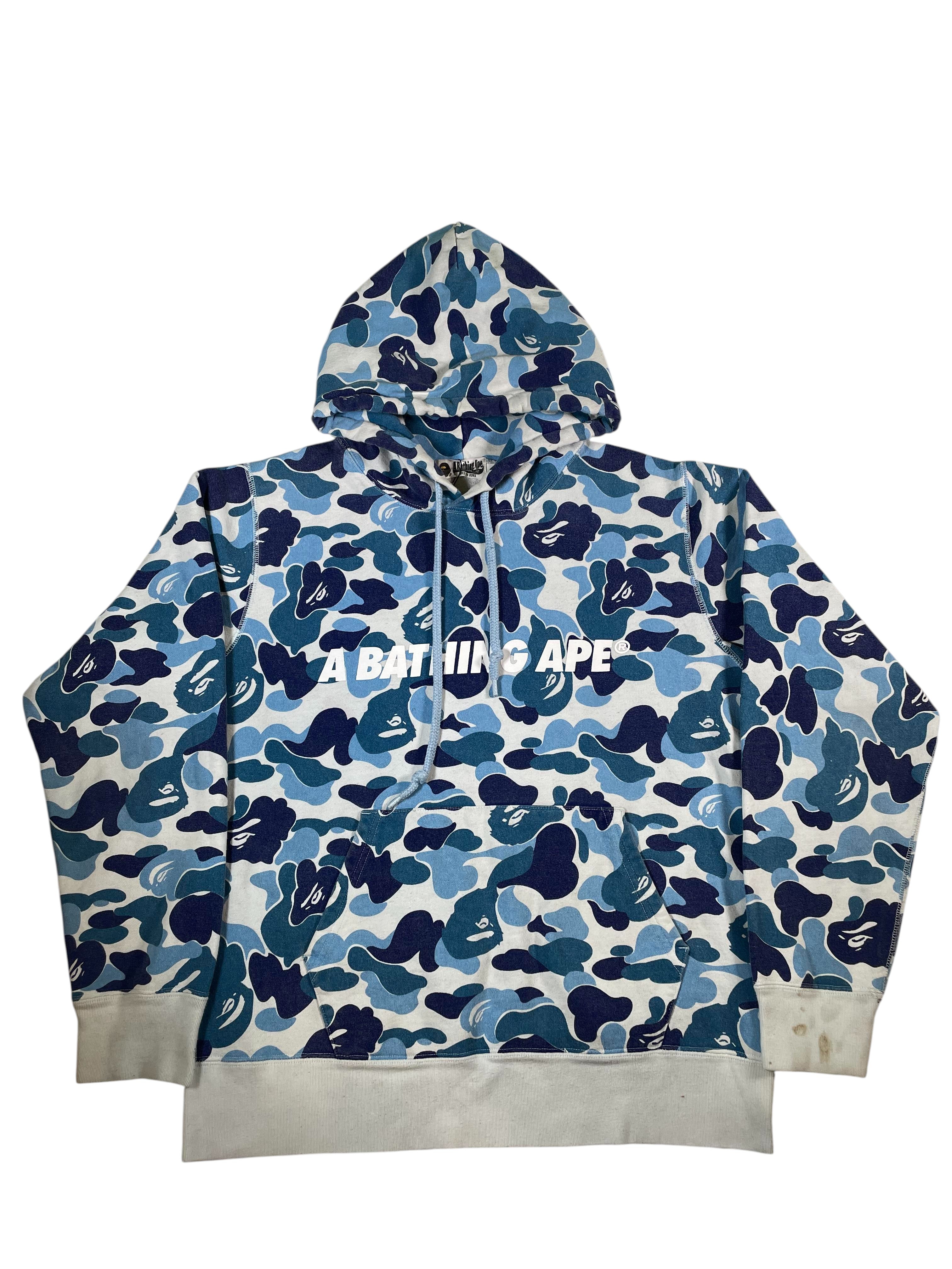 Bape Blue Camo ABA Pullover Hoodie