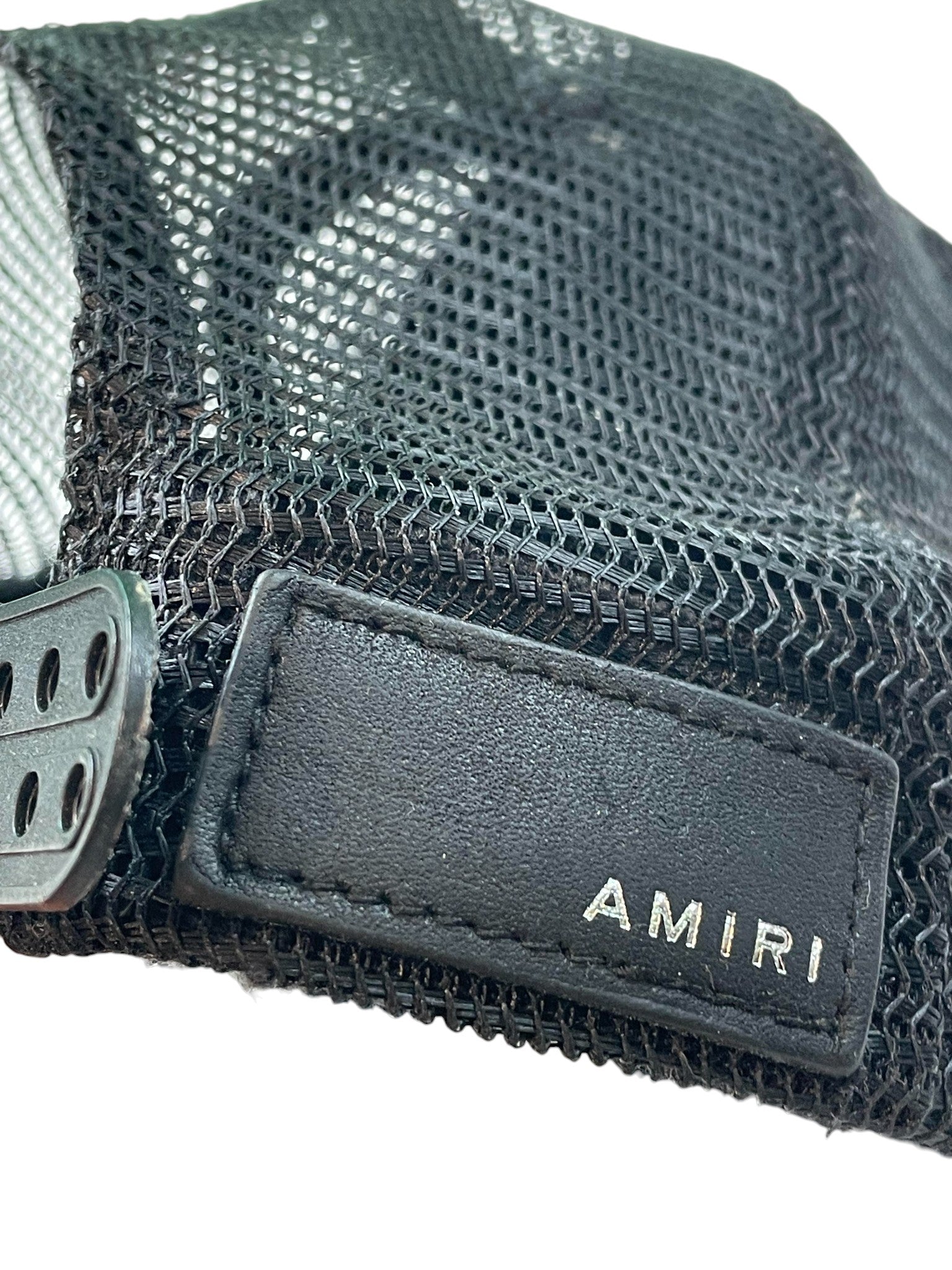 Amiri 3 Heart Black Trucker Hat
