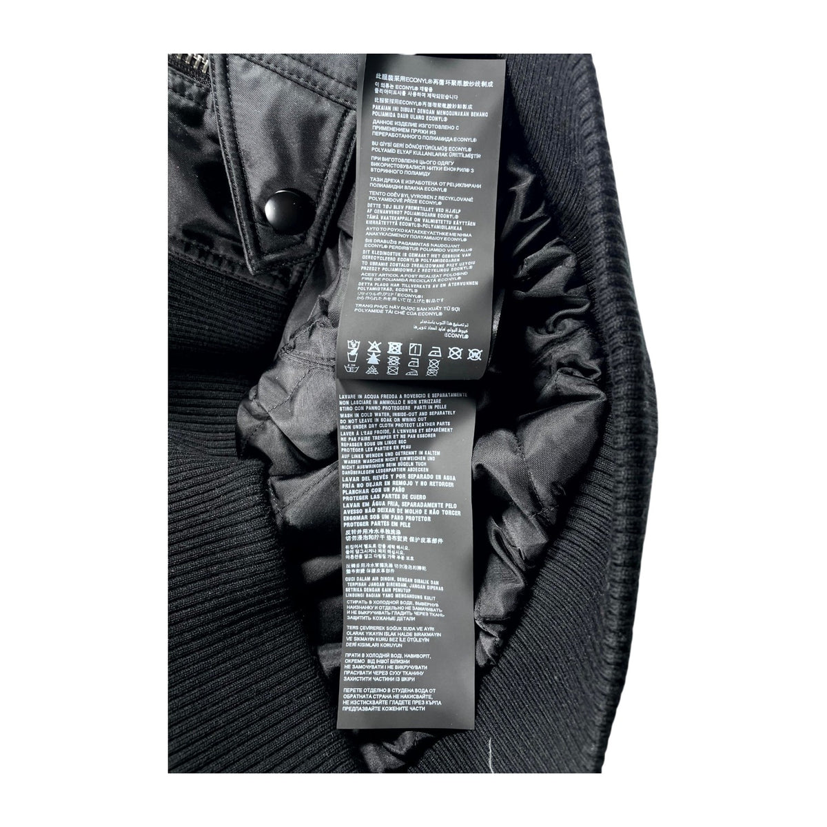 Prada Nylon Cargo Black Bomber Jacket