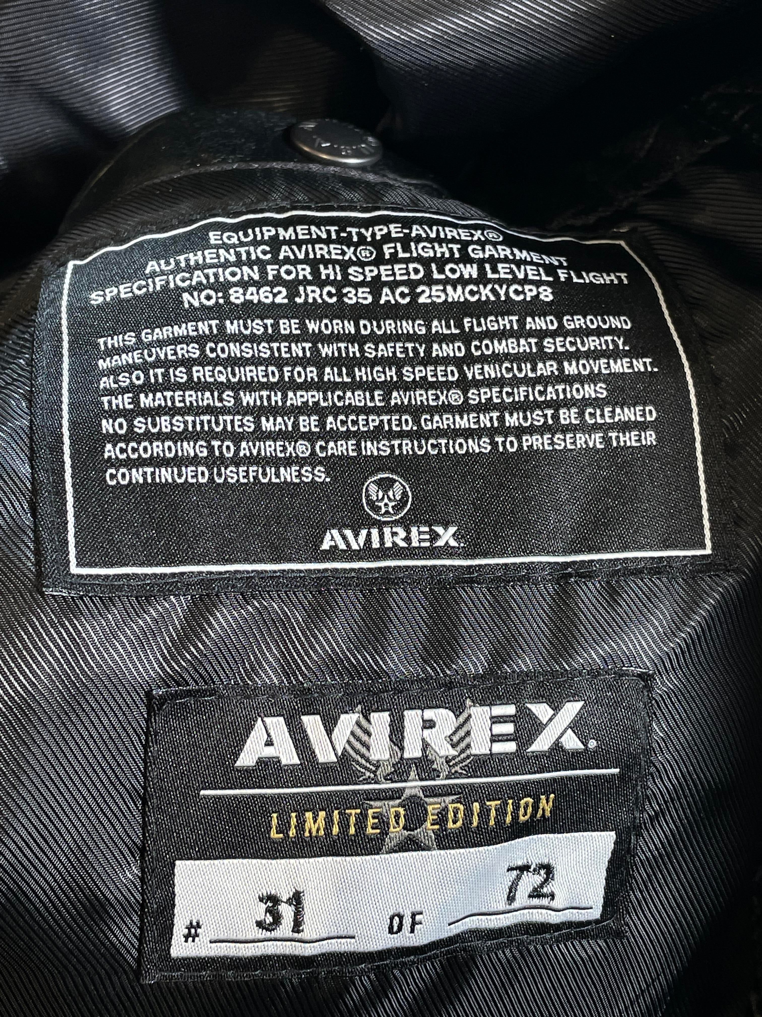Avirex Distressed Croc Icon Black Jacket