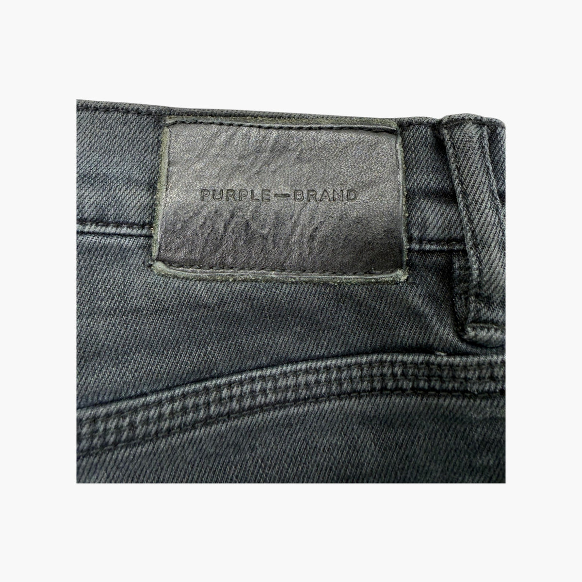 Purple Brand Distressed Black Wash Ripped Jeans