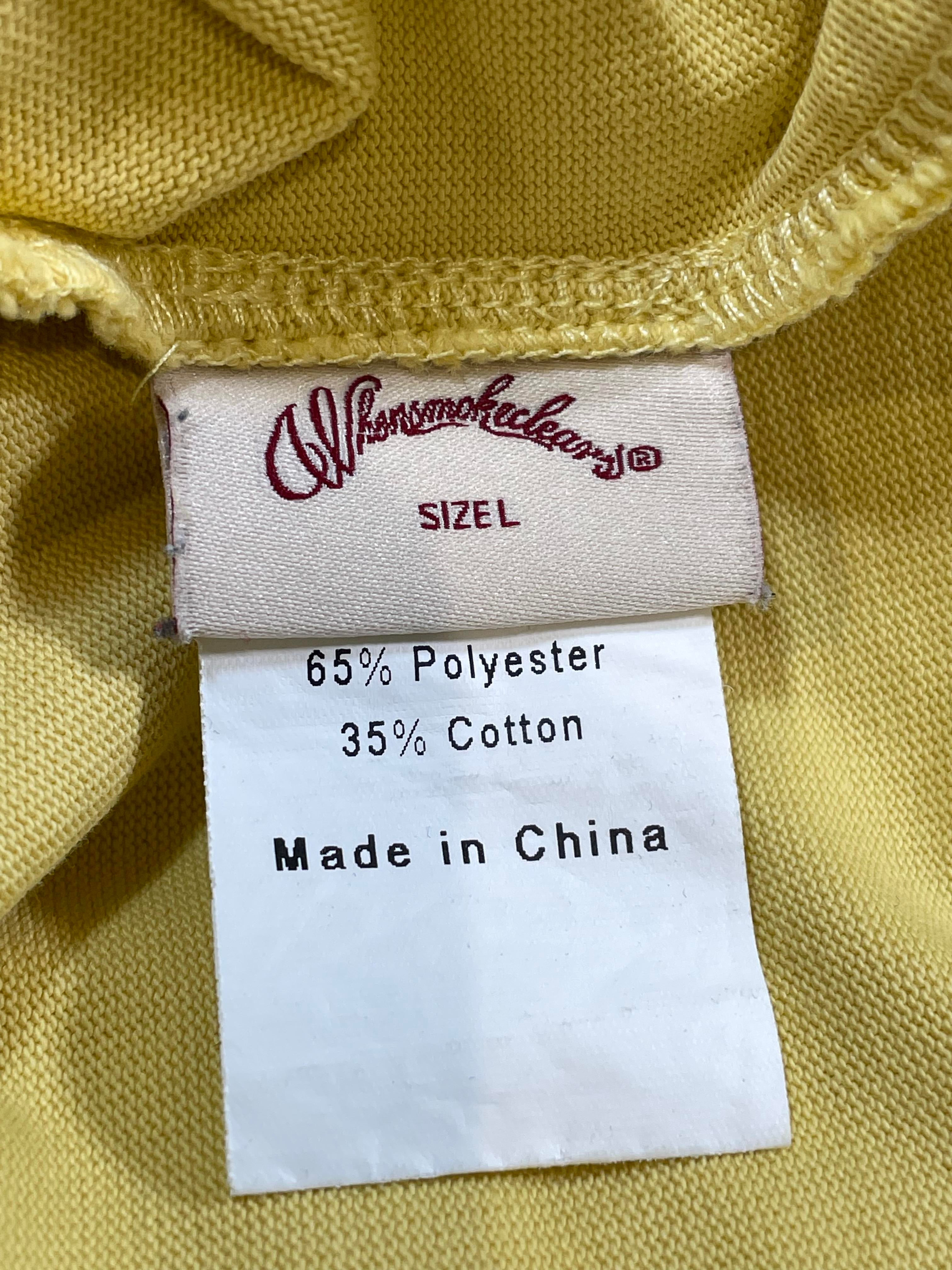 When Smoke Clears Yellow Chest Logo Tee