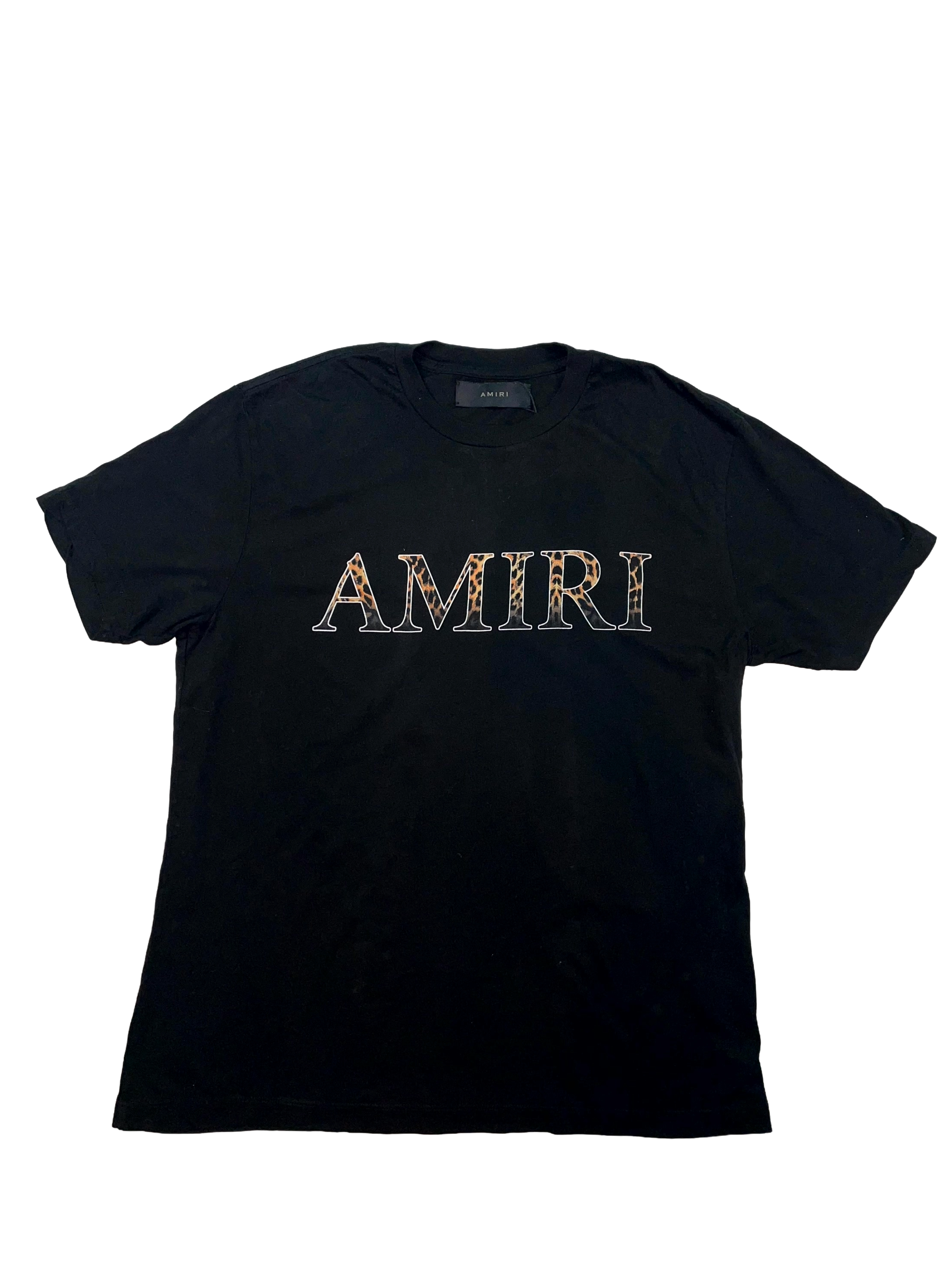 Amiri Cheetah Coro Logo Black Tee