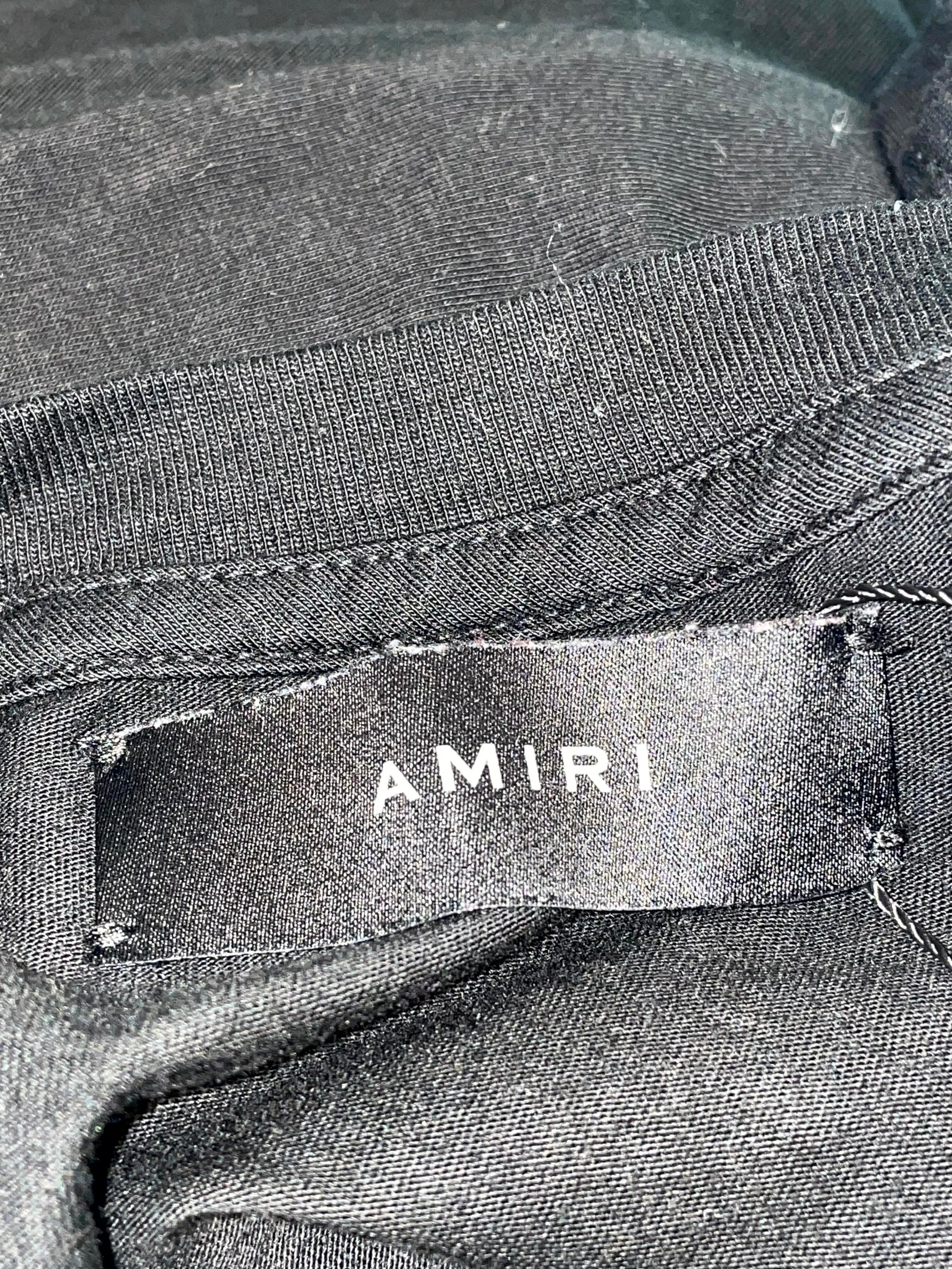 Amiri Cheetah Coro Logo Black Tee