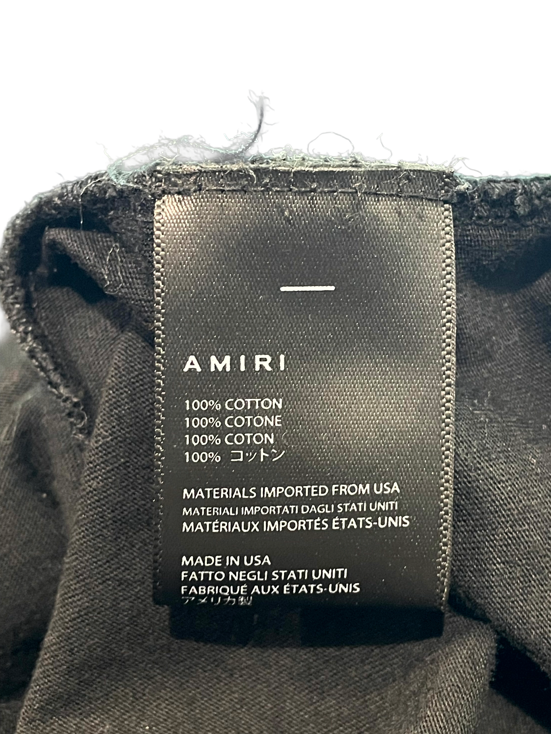 Amiri Cheetah Coro Logo Black Tee